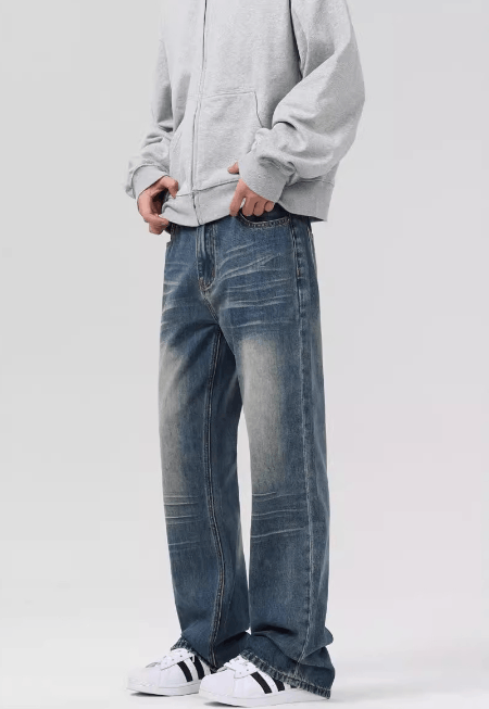 Japanese Brand × Jean American retro washed distressed straight jeans Size US 32 / EU 48 - 4 Thumbnail