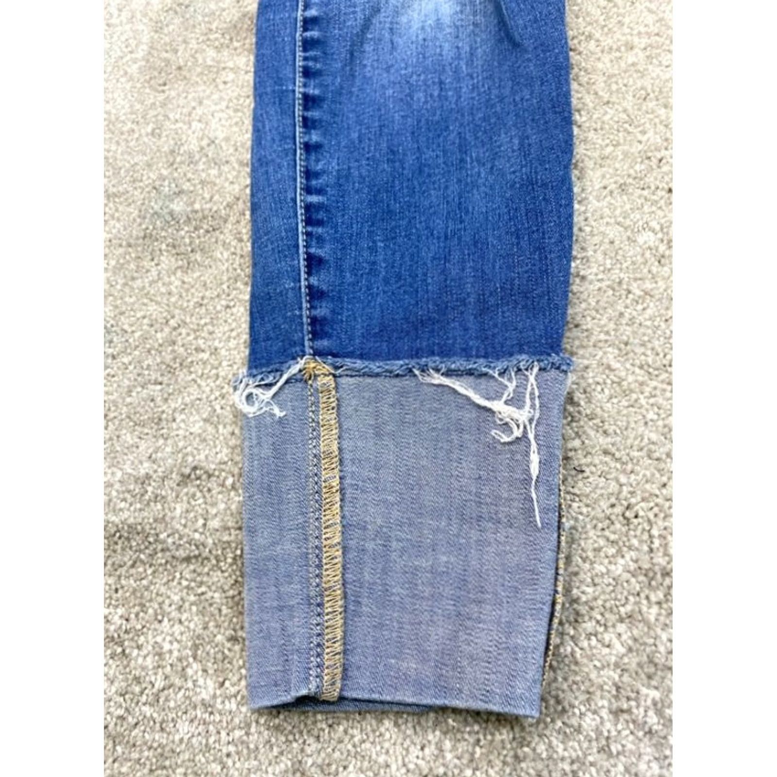 Vintage Maurices Jeans Women 28x28 Blue Denim Ankle Distressed Stretch 5925 Size 28" / US 6 / IT 42 - 3 Thumbnail