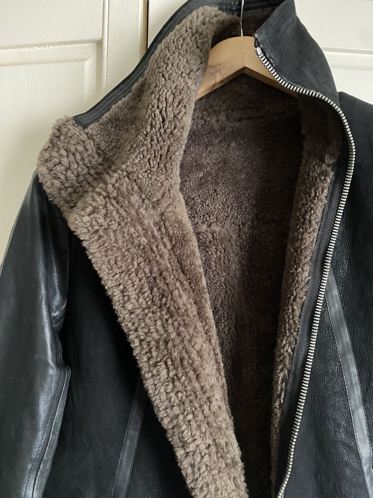 Rick Owens Rick Owens Shearling Geo and leather jacket Size US M / EU 48-50 / 2 - 3 Thumbnail