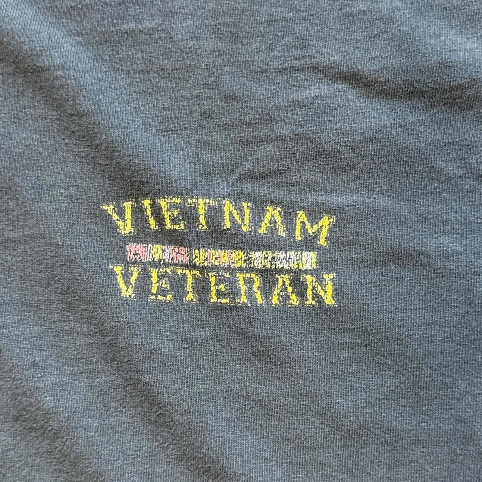 Gildan Faded Vintage Y2k Vietnam Time Served Veteran Graphic TShirt Size US S / EU 44-46 / 1 - 3 Thumbnail