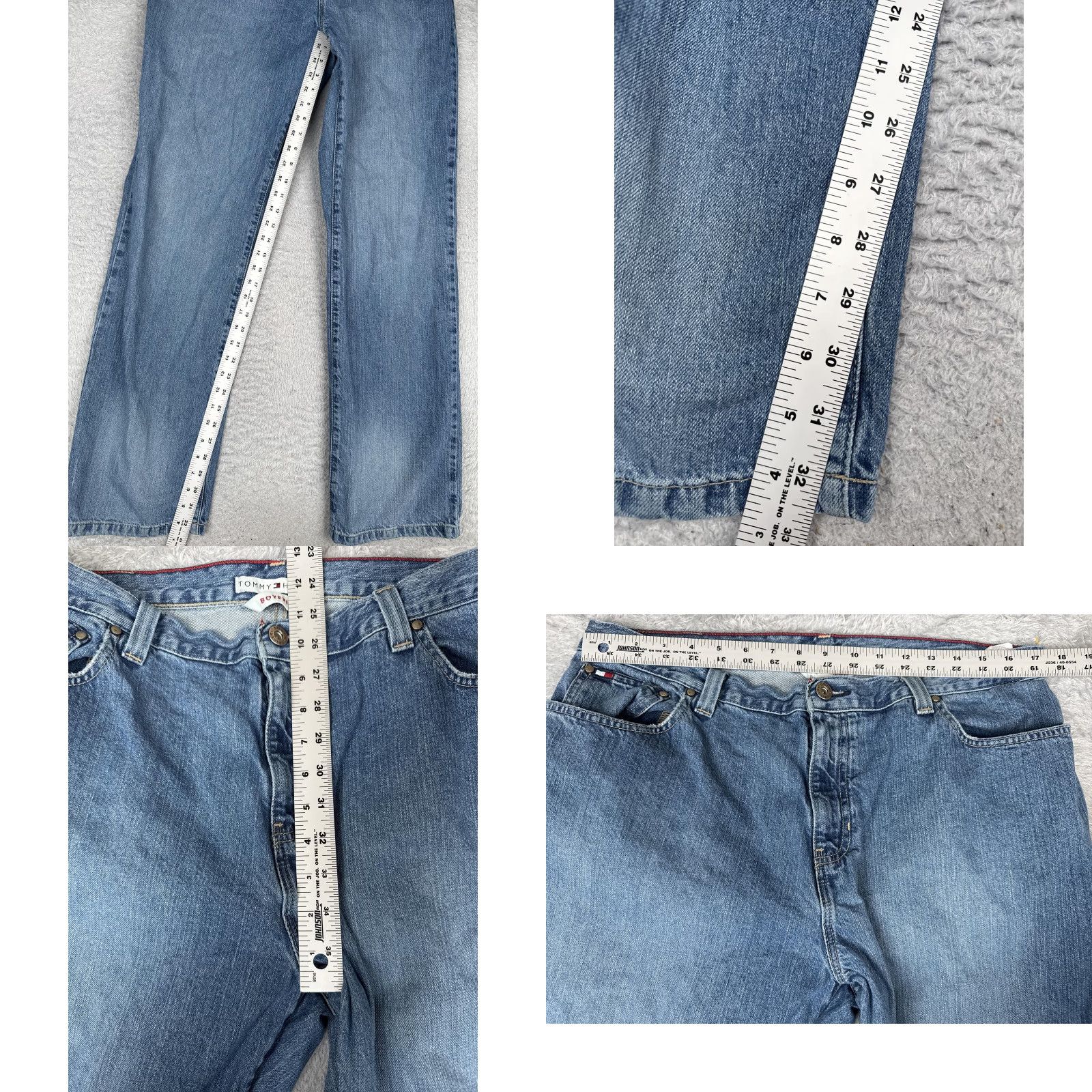 Tommy Hilfiger Tommy Hilfiger Jeans Womens 14 Boyfriend Blue Medium Wash High Rise Relaxed 34x33 Denim 5-Pocket Logo Size 36" / US 14 / IT 50 - 8 Thumbnail