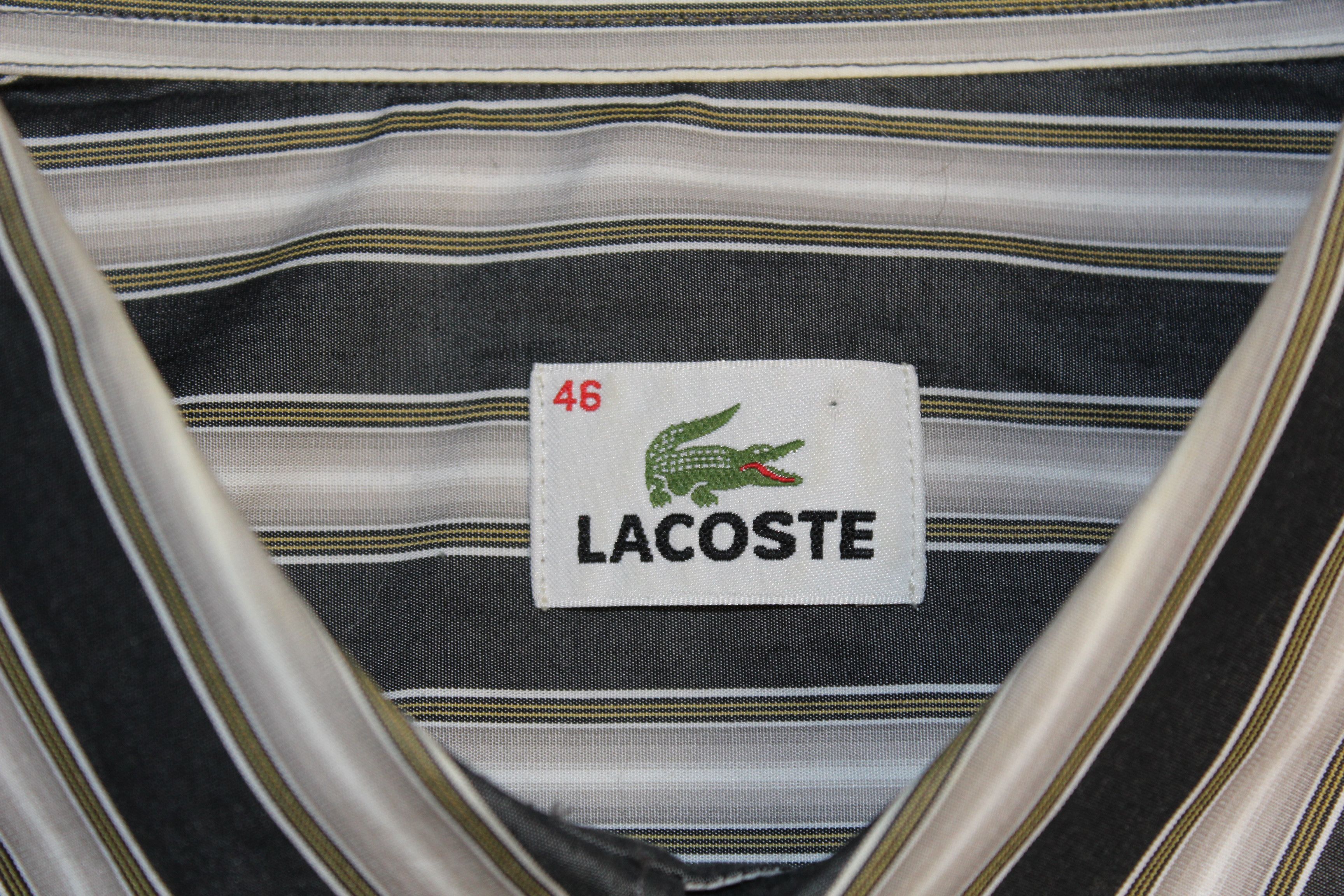 Lacoste Mens LACOSTE Long Sleeve Striped Shirt Top Size 2XL Size US XXL / EU 58 / 5 - 7 Thumbnail