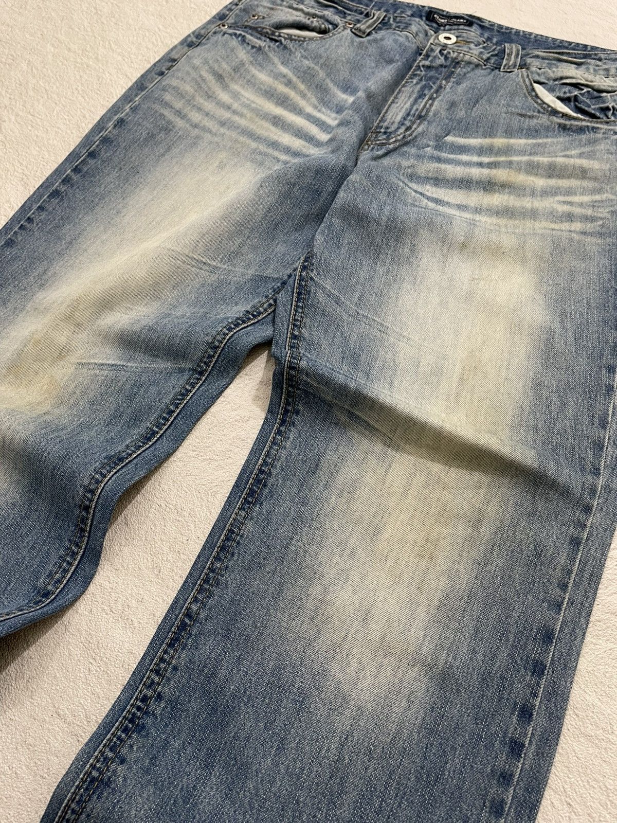 Japanese Brand Blue Jeans Clubby Faded Size US 33 - 3 Thumbnail