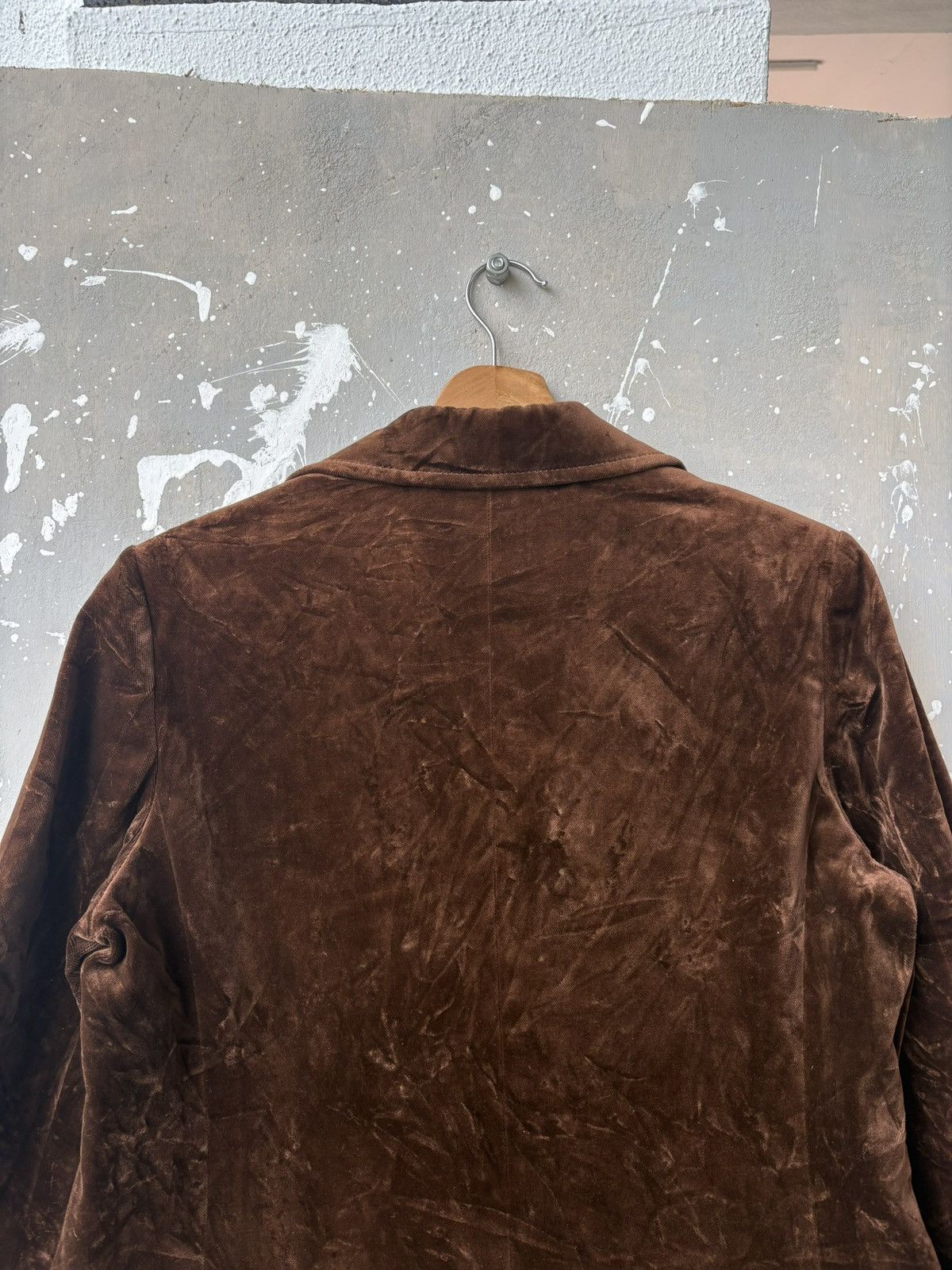 Celine Vintage 80s 90s Celine Paris brown velvet blazer Size US S / EU 44-46 / 1 - 13 Thumbnail