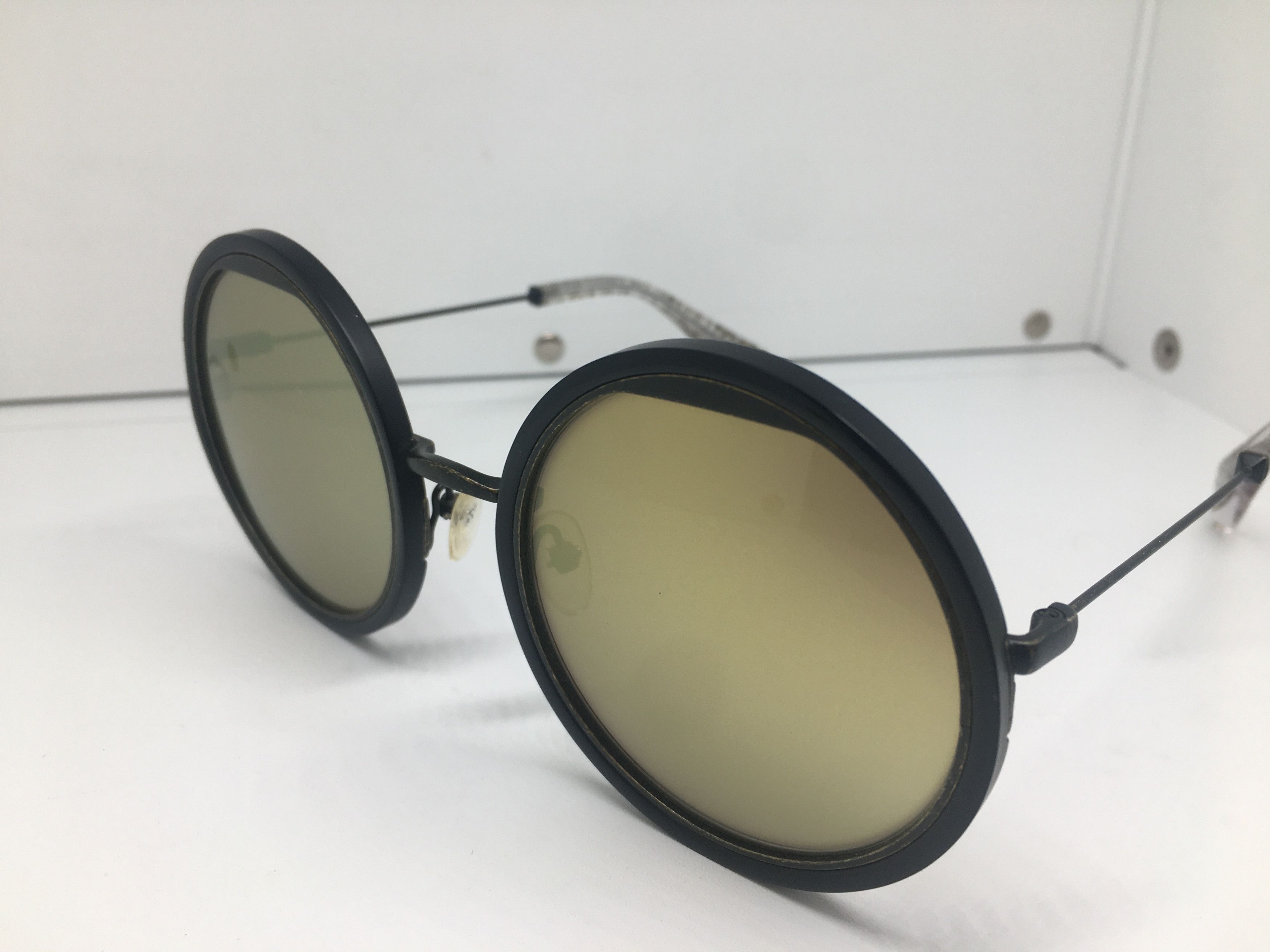 Yohji Yamamoto Yohji Yamamoto YY5016 Round Sunglasses Frame Size ONE SIZE - 5 Thumbnail