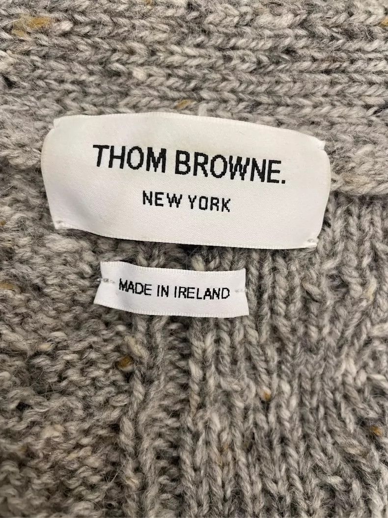 Thom Browne Thom Browne size4 Gray wool sweater Size US XL / EU 56 / 4 - 3 Thumbnail