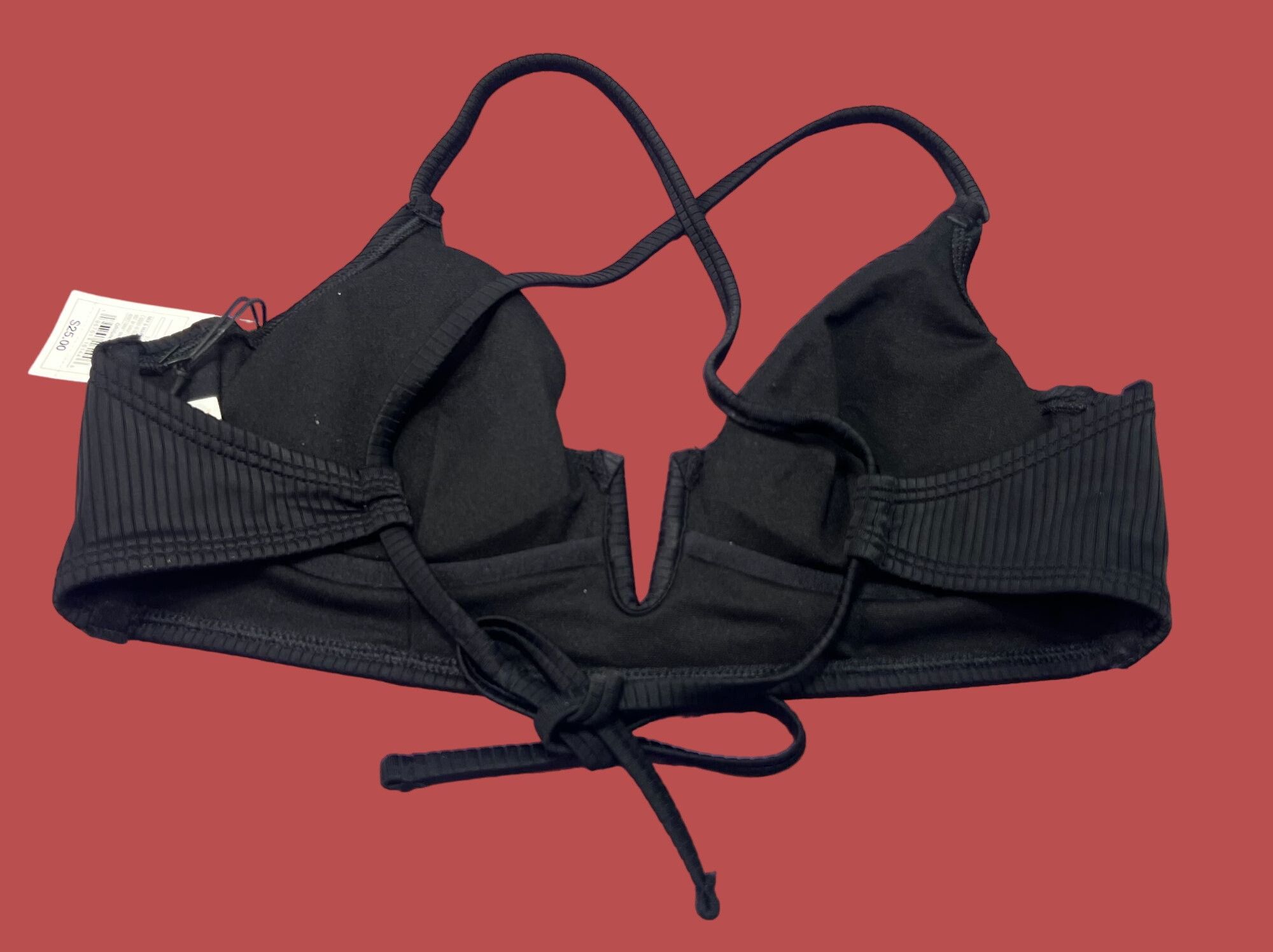 Other Shade & Shore - Women's Ribbed Longline V-Wire Bikini Top - Size ONE SIZE - 4 Thumbnail