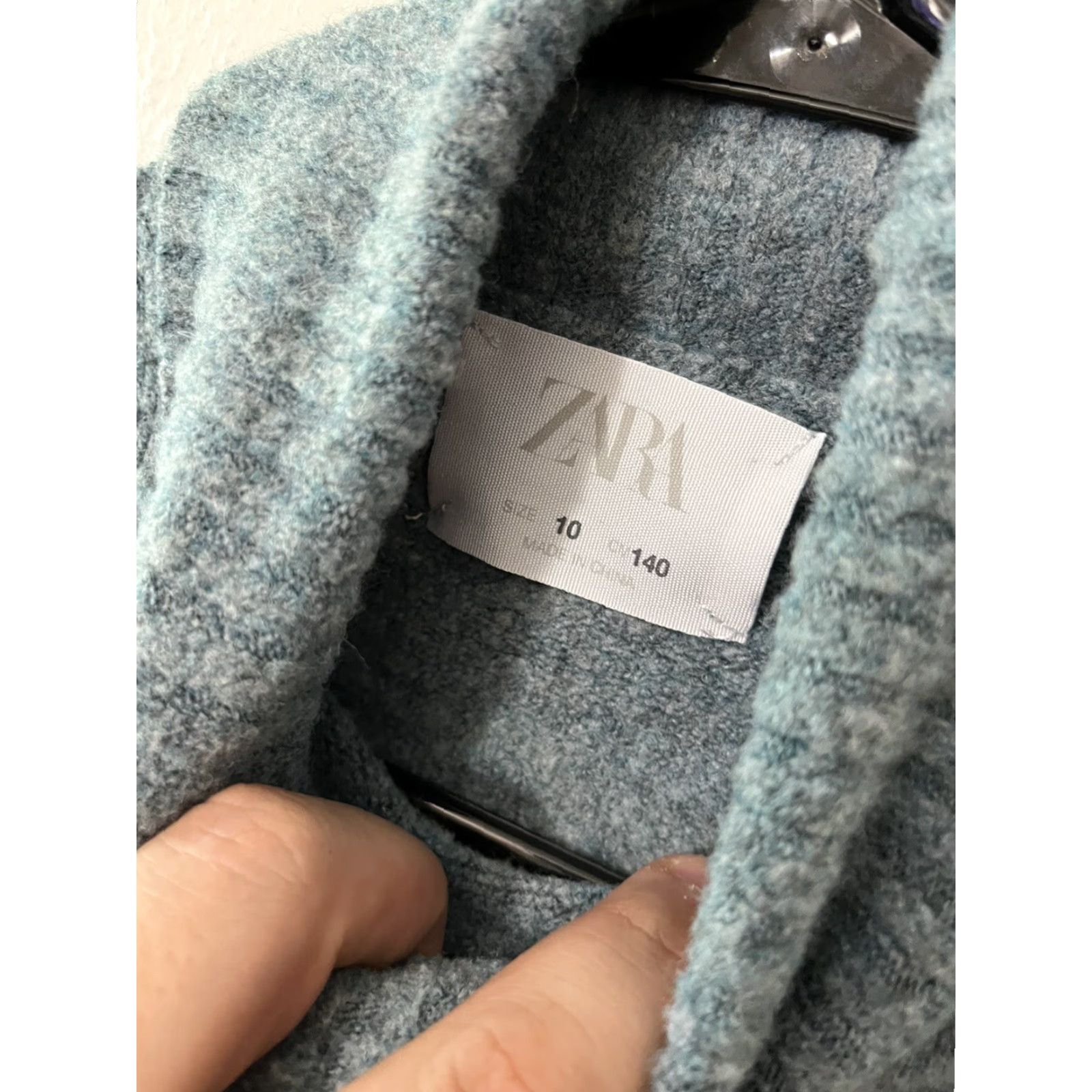 Zara VINTAGE Zara Women Sweater 3/4 Sleeve Turtleneck Adult 10 Blue Womens Size L / US 10 / IT 46 - 3 Thumbnail