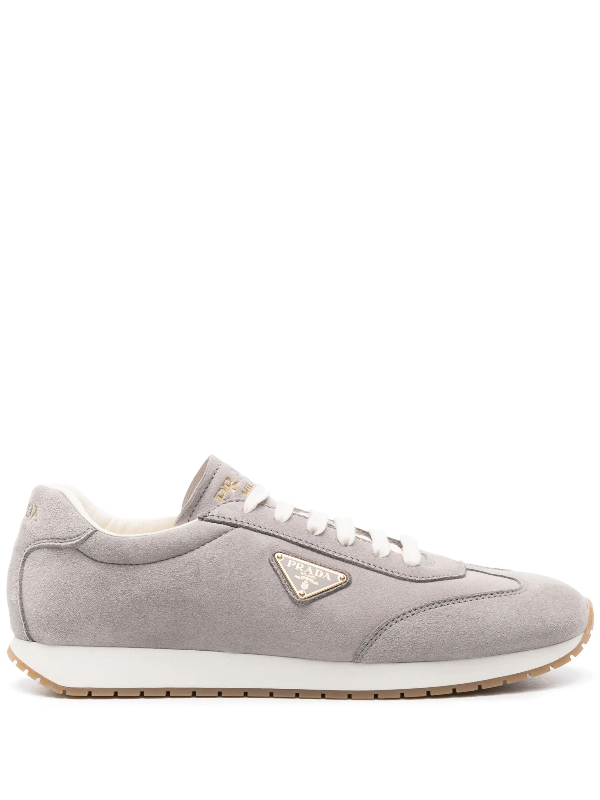 Prada o1mt1gz0225 Rank Suede Low-Top Sneakers in Grey Size US 12 / EU 45 - 1 Thumbnail
