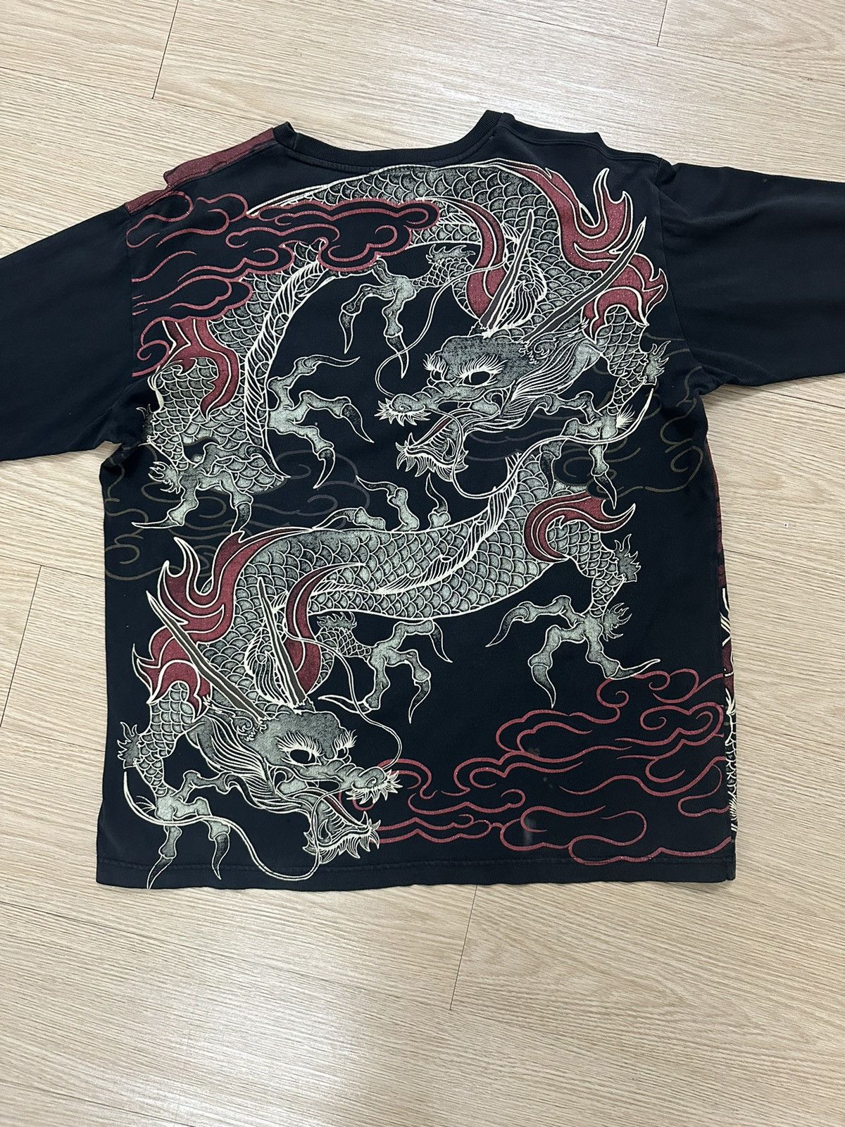 Rare Beautiful Strange Heaven Dragon Sukajan Design L/S Tee