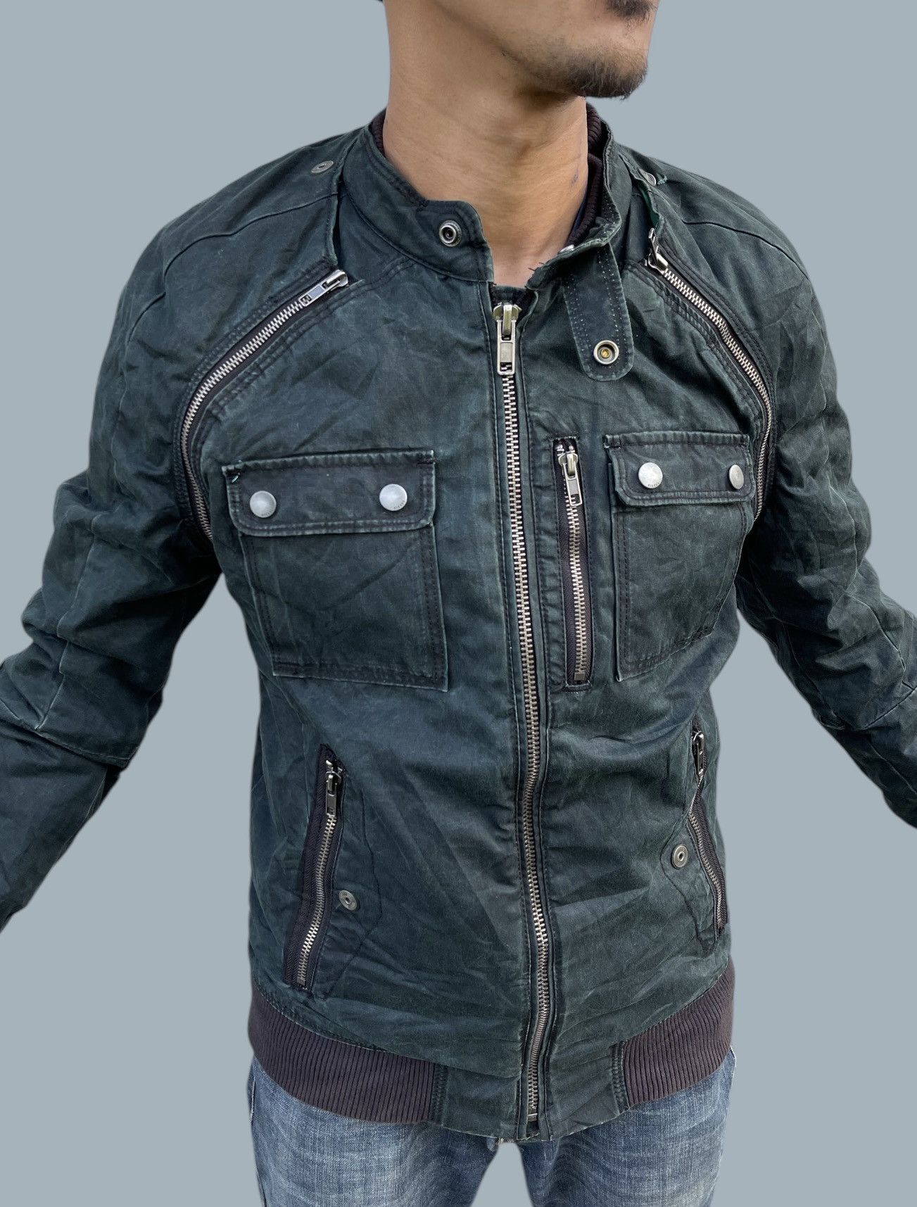 Diesel 🔥RARE🔥 DIESEL DETACHABLE SLEEVE RAIDER JACKET Size US S / EU 44-46 / 1 - 4 Thumbnail