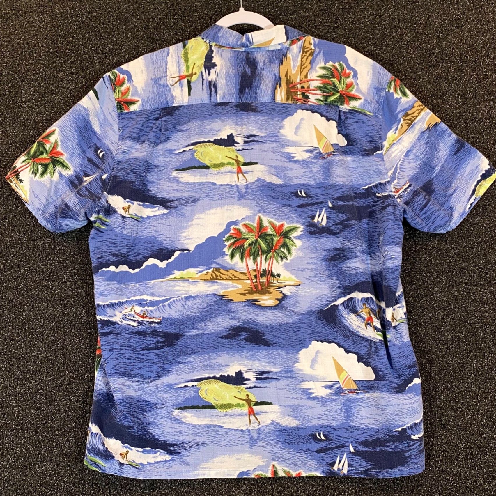 Tommy Bahama Tommy Bahama Shirt Mens XL Blue Hawaiian Button-Up Shirt S/S Lyocell Tencel Beach Hawaiian Casual Travel Size US XL / EU 56 / 4 - 7 Thumbnail