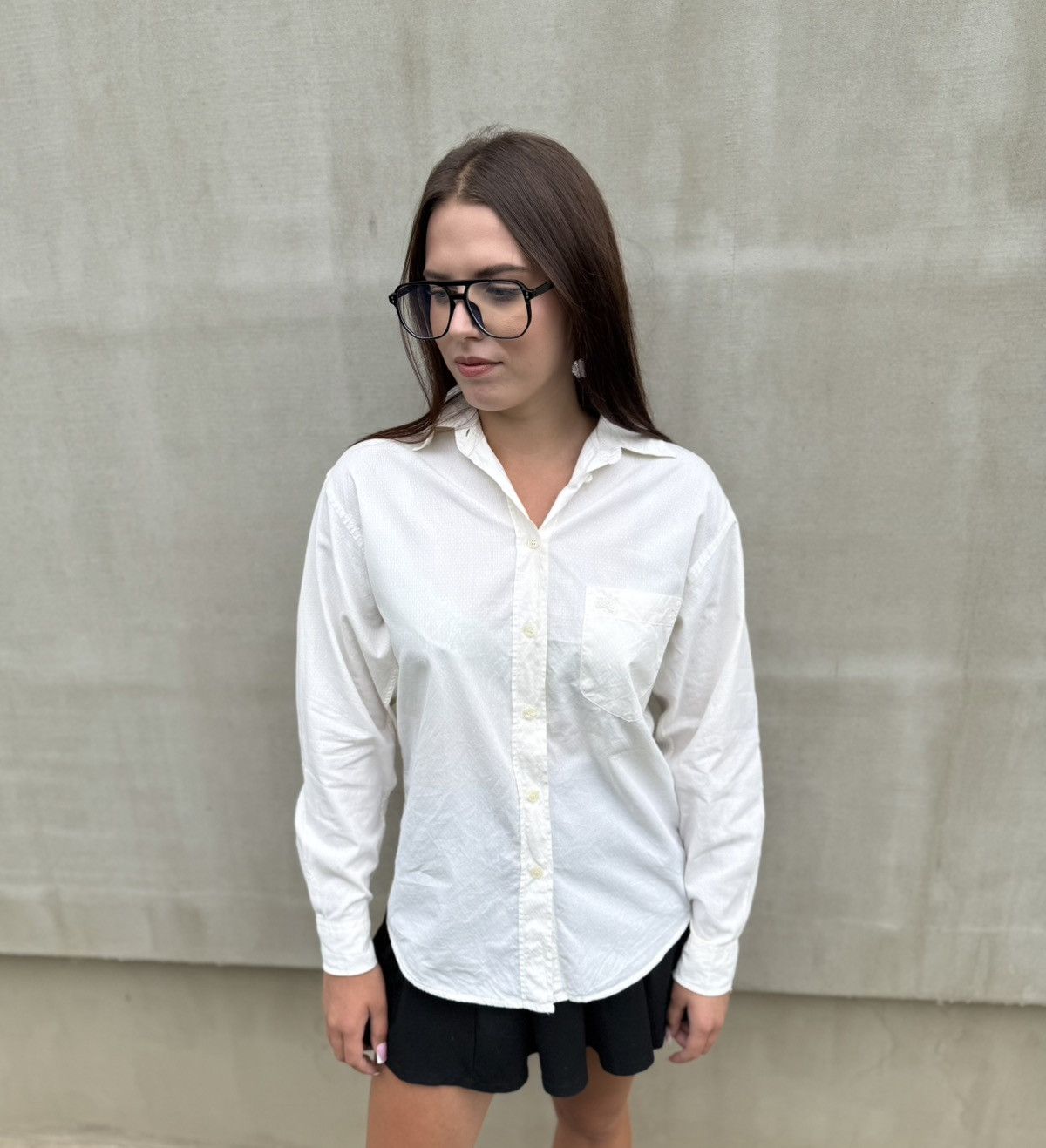 Burberry Burberrys Women Shirt Long Sleeve White Logo Pocket Vintage Size M / US 6-8 / IT 42-44 - 1 Thumbnail