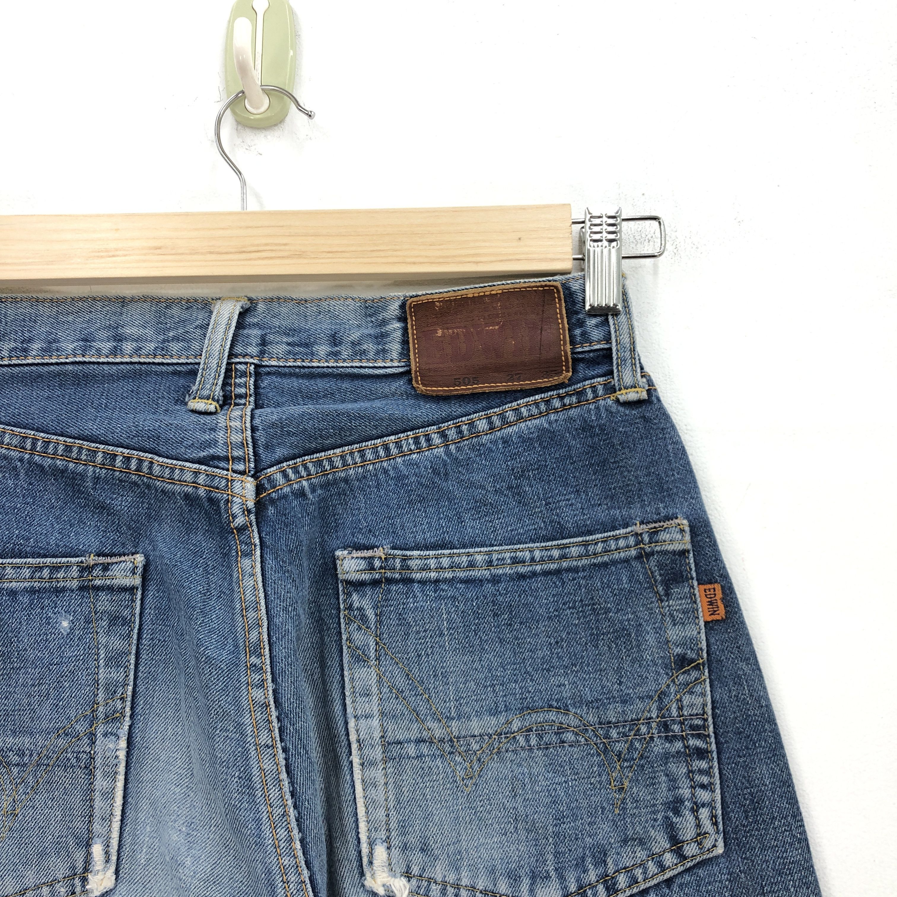 Japanese Brand Distressed Japanese Selvedge Jeans Edwin Redline Denim Size 26" / US 2 / IT 38 - 5 Thumbnail