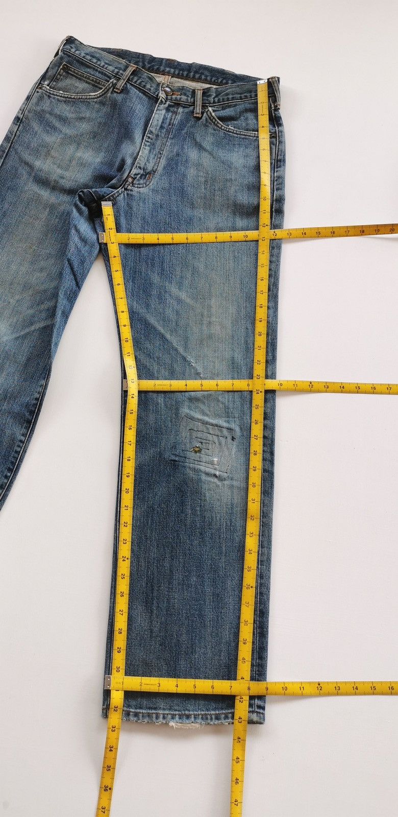 Wrangler Wrangler Patchwork Denim Jeans Size US 33 - 11 Thumbnail
