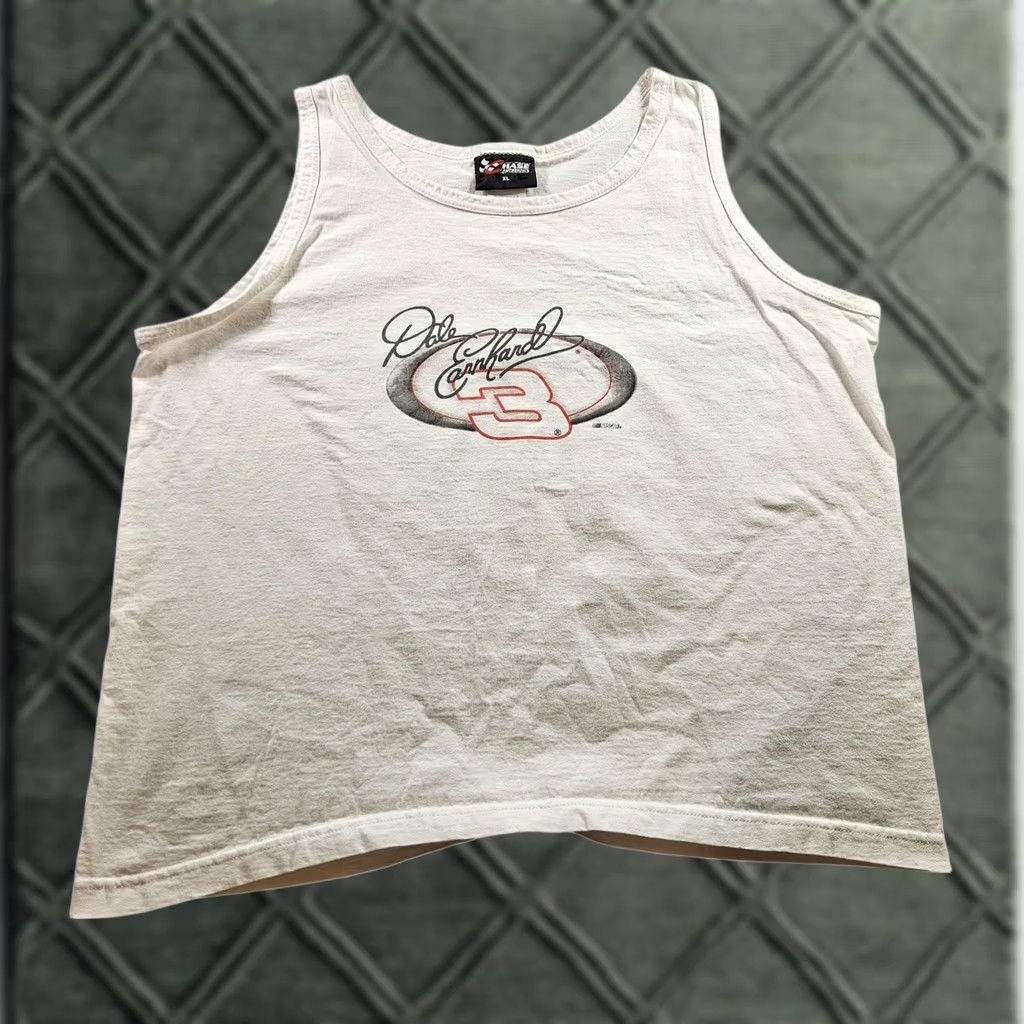 Chase Authentics VINTAGE Dale Earnhardt Tank Top Womens XL USA 90s Chase Authentics White Sleeveless Scoop Neck Sports shirt Size XL / US 12-14 / IT 48-50 - 1 Thumbnail