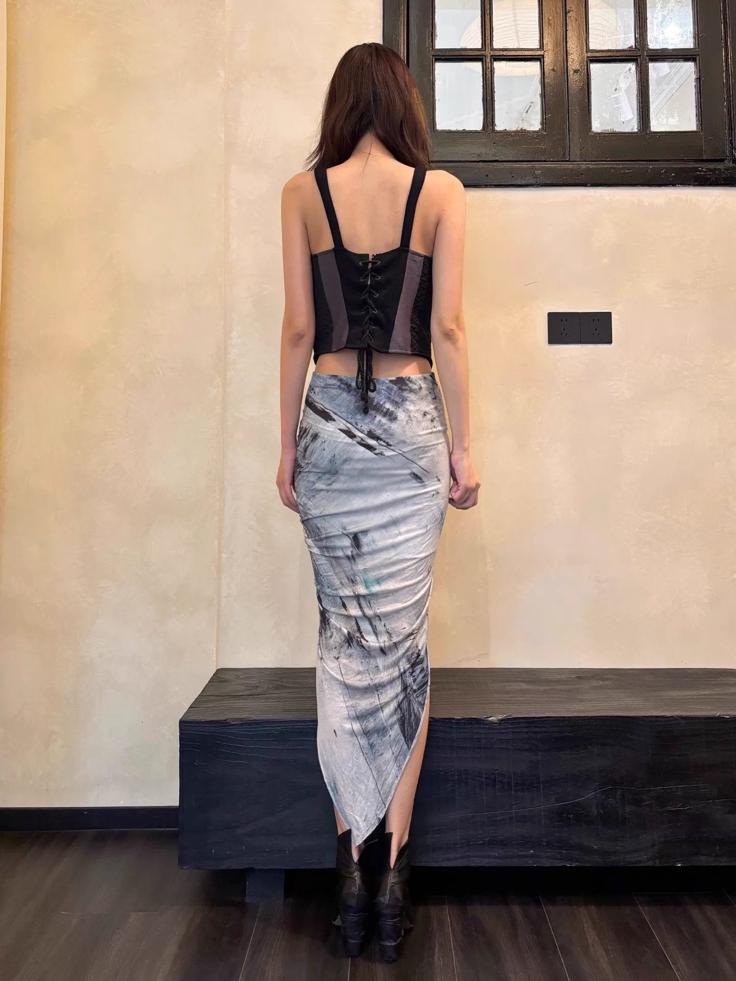 Helmut Lang Helmut Lang Vintage Printed Knot Irregular Skirt S Size 26" / US 2 / IT 38 - 3 Thumbnail