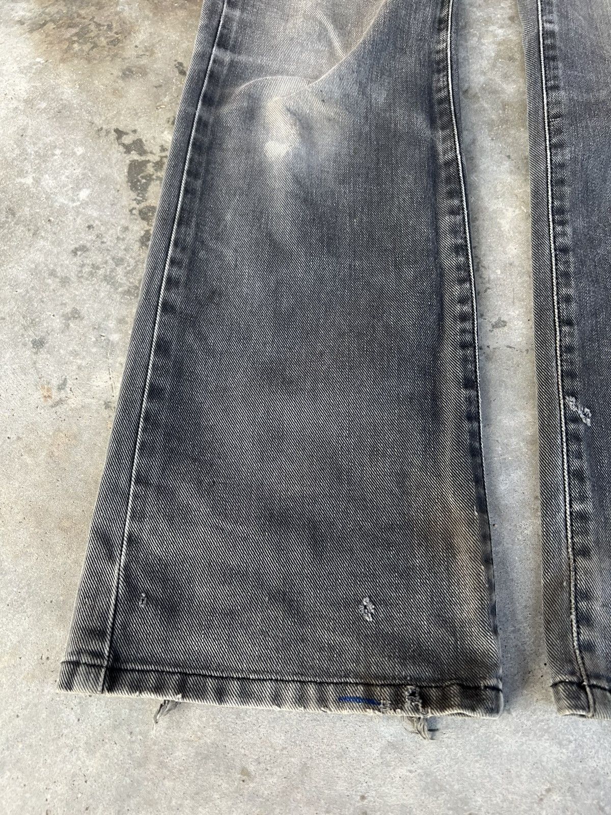 If Six Was Nine × Japanese Brand × Lee 💥Flare💥Vintage Lee Western Sanforized Faded Distress Jean Size US 28 / EU 44 - 3 Thumbnail