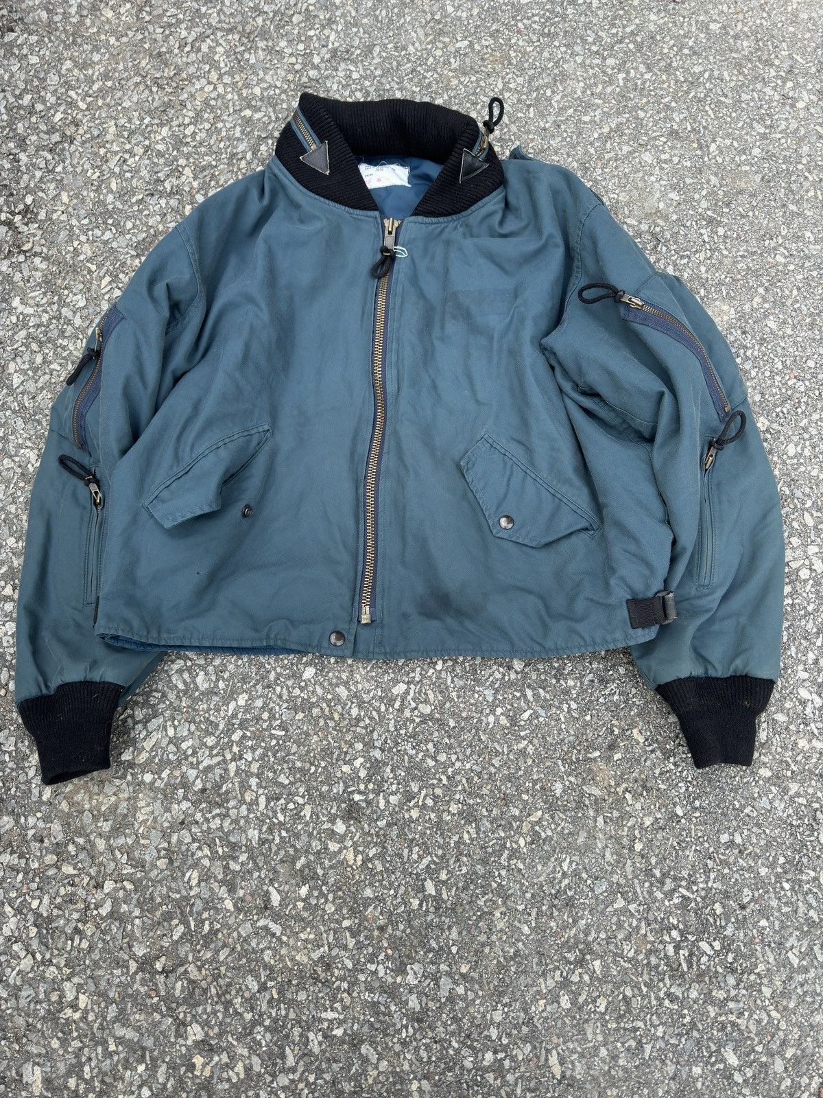 Vintage 70s-80s Rare Vintage Military Jacket Cropped Fit Size US XL / EU 56 / 4 - 1 Thumbnail