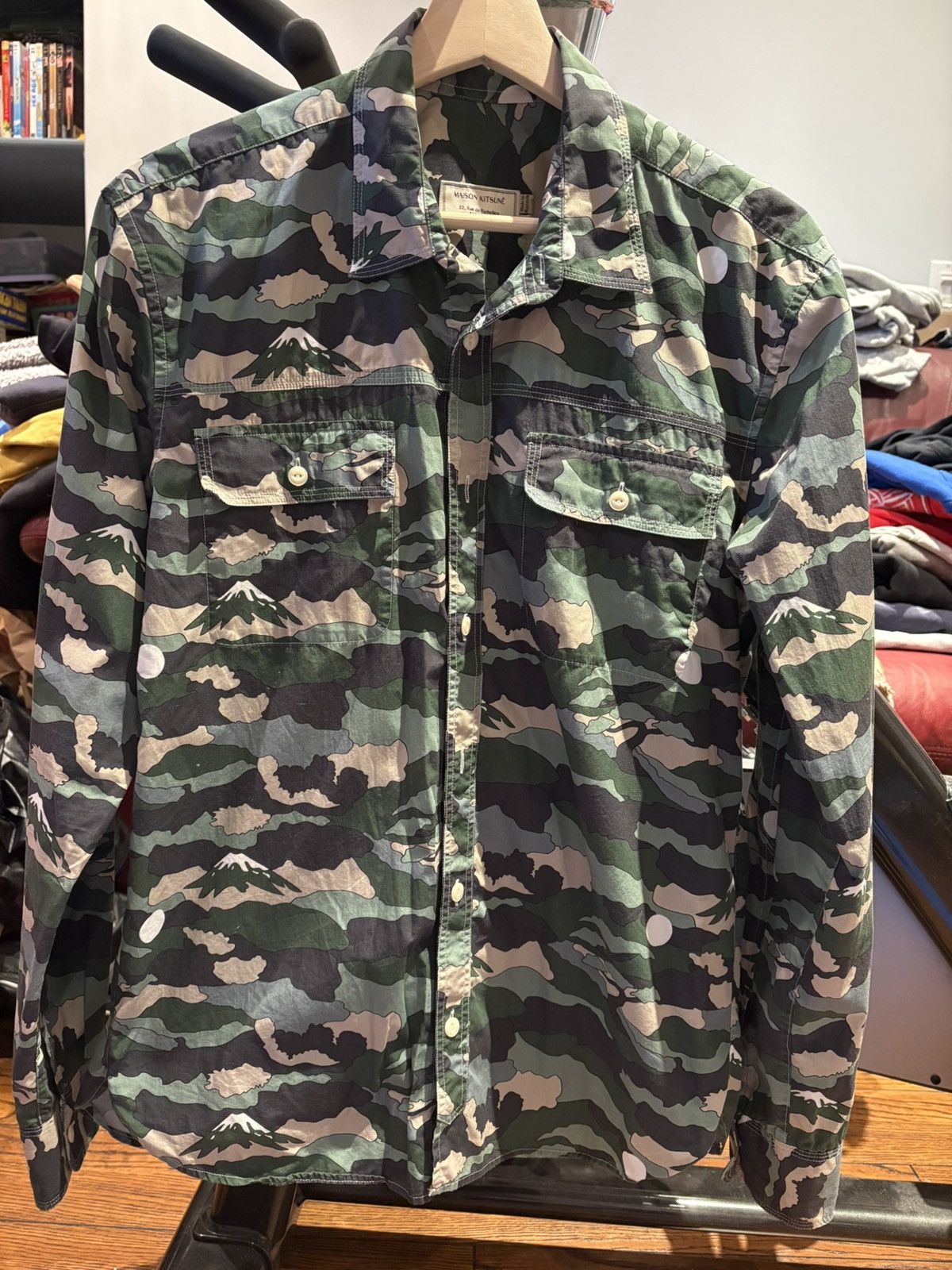 Maison Kitsune Maison Kitsune Camo button up Size US S / EU 44-46 / 1 - 1 Thumbnail