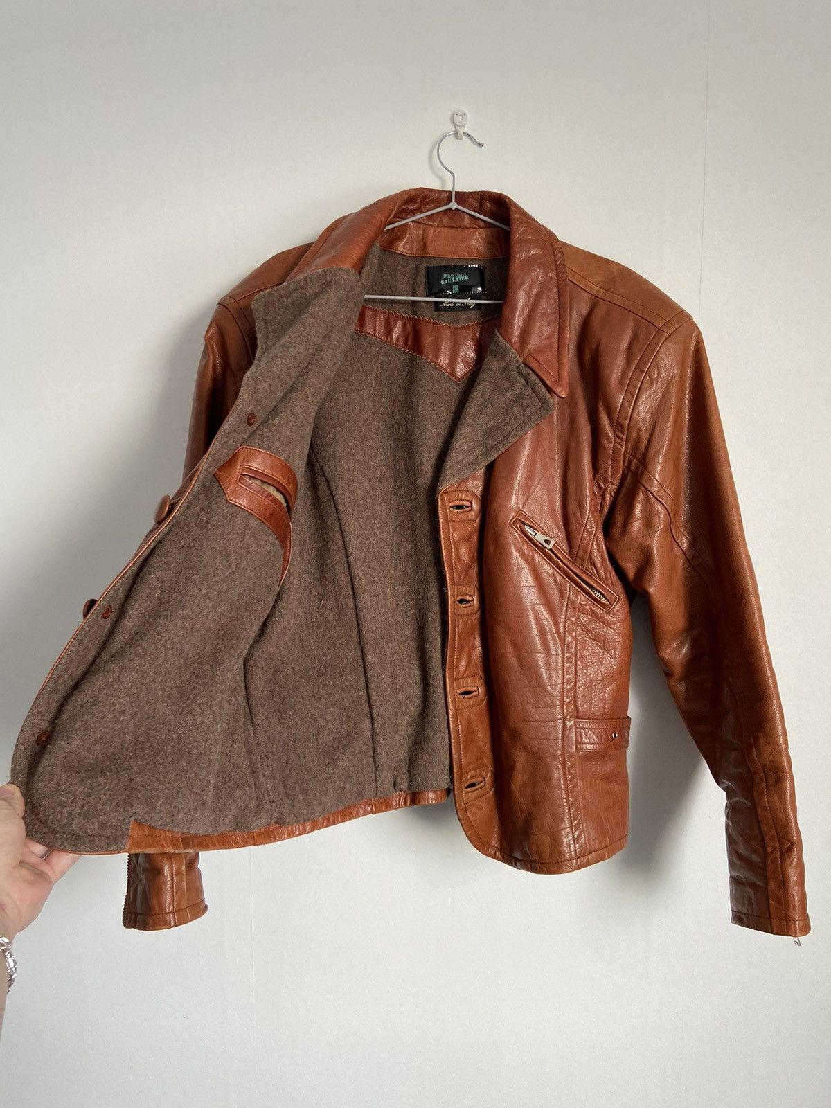 Jean Paul Gaultier × Vintage ULTRA RARE Jean paul gaultier 80s vintage leather jacket Size US L / EU 52-54 / 3 - 4 Thumbnail