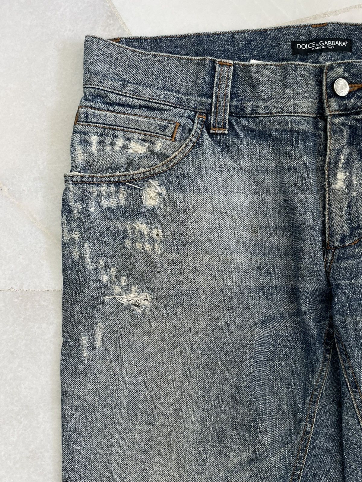 Dolce & Gabbana Rare💥Vintage Dolce & Gabbana Distressed Jeans Size US 34 / EU 50 - 6 Thumbnail
