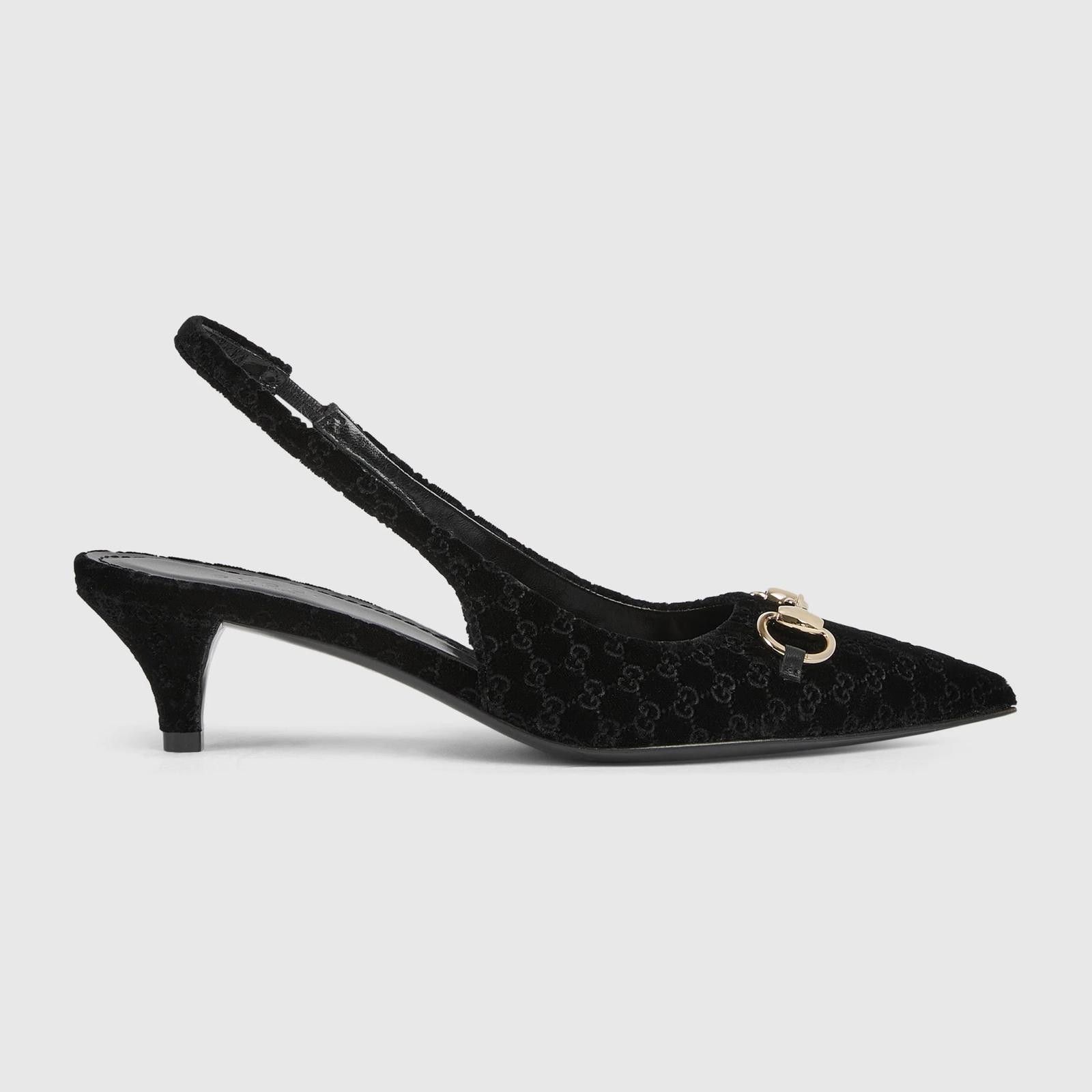 Gucci Gucci Horsebit GG Slingback Pumps Size US 7.5 / IT 37.5 - 1 Thumbnail