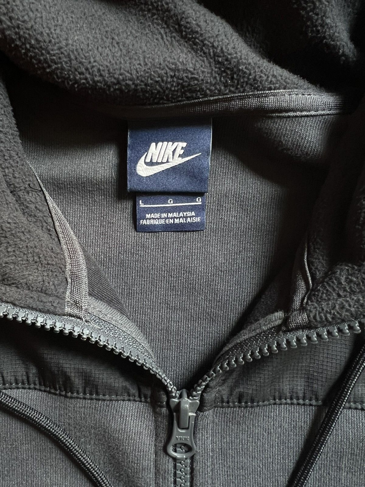 Nike × Vintage crazy y2k Nike track nylon zip tech fleece drill paneled Size US L / EU 52-54 / 3 - 4 Thumbnail
