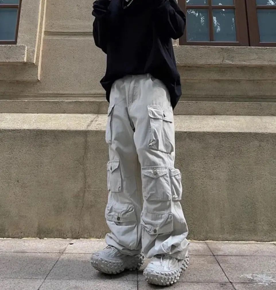 Japanese Brand × Vintage Street style multi-pocket straight wide-leg cargo Size US 32 / EU 48 - 1 Thumbnail
