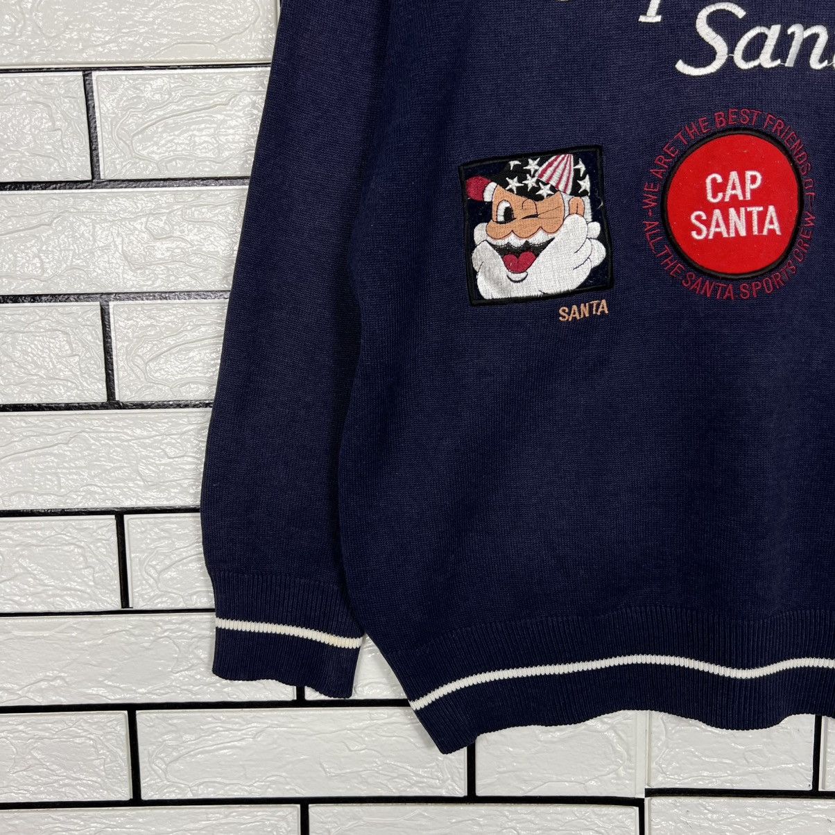 Vintage CAP SANTA Embroidery Big Logo Sweatshirt #3973-C181
