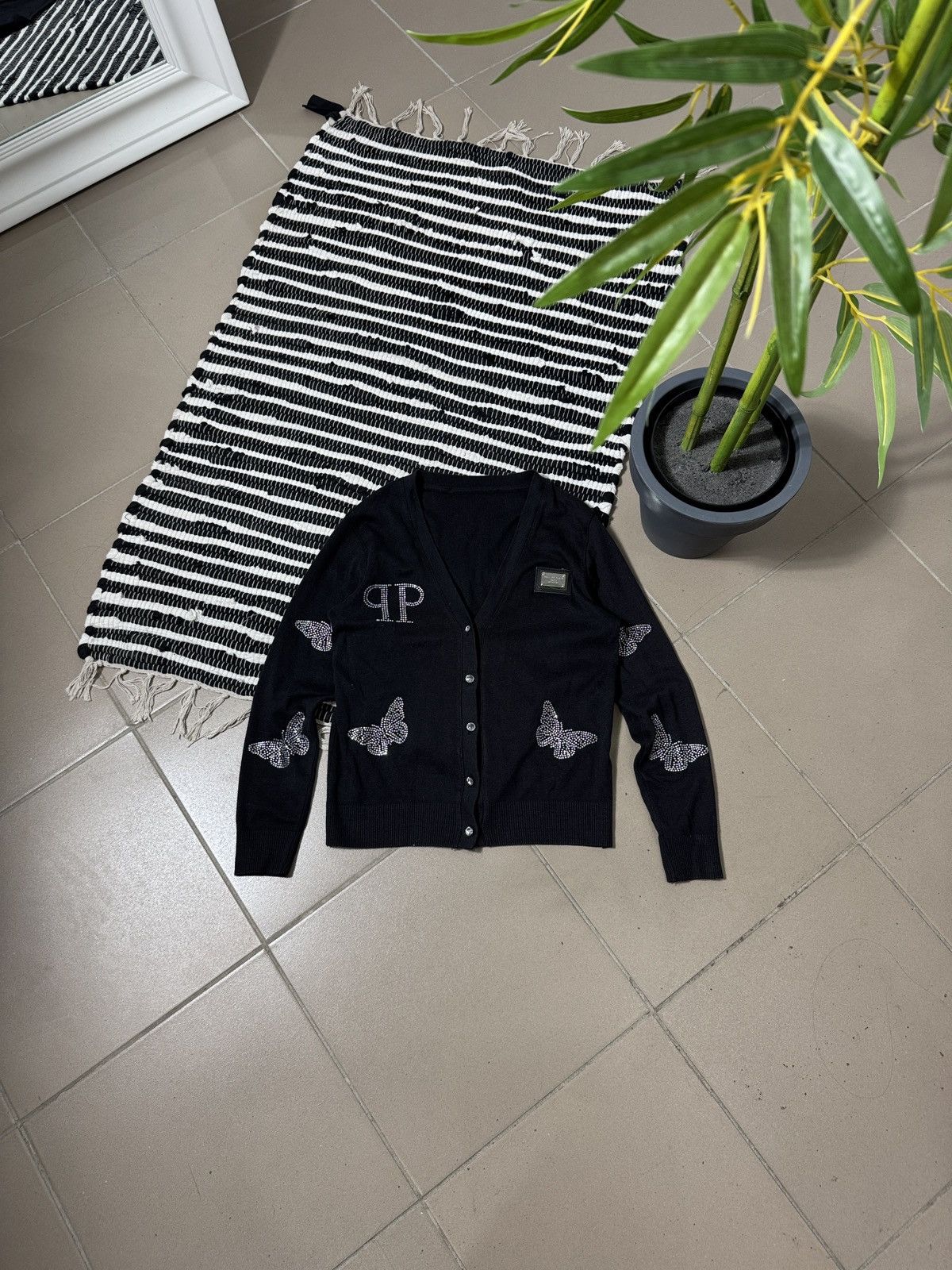Philipp Plein VINTAGE PHILIPP PLEIN BUTTERFLY BUTTONS UP CARDIGAN Size S / US 4 / IT 40 - 1 Thumbnail