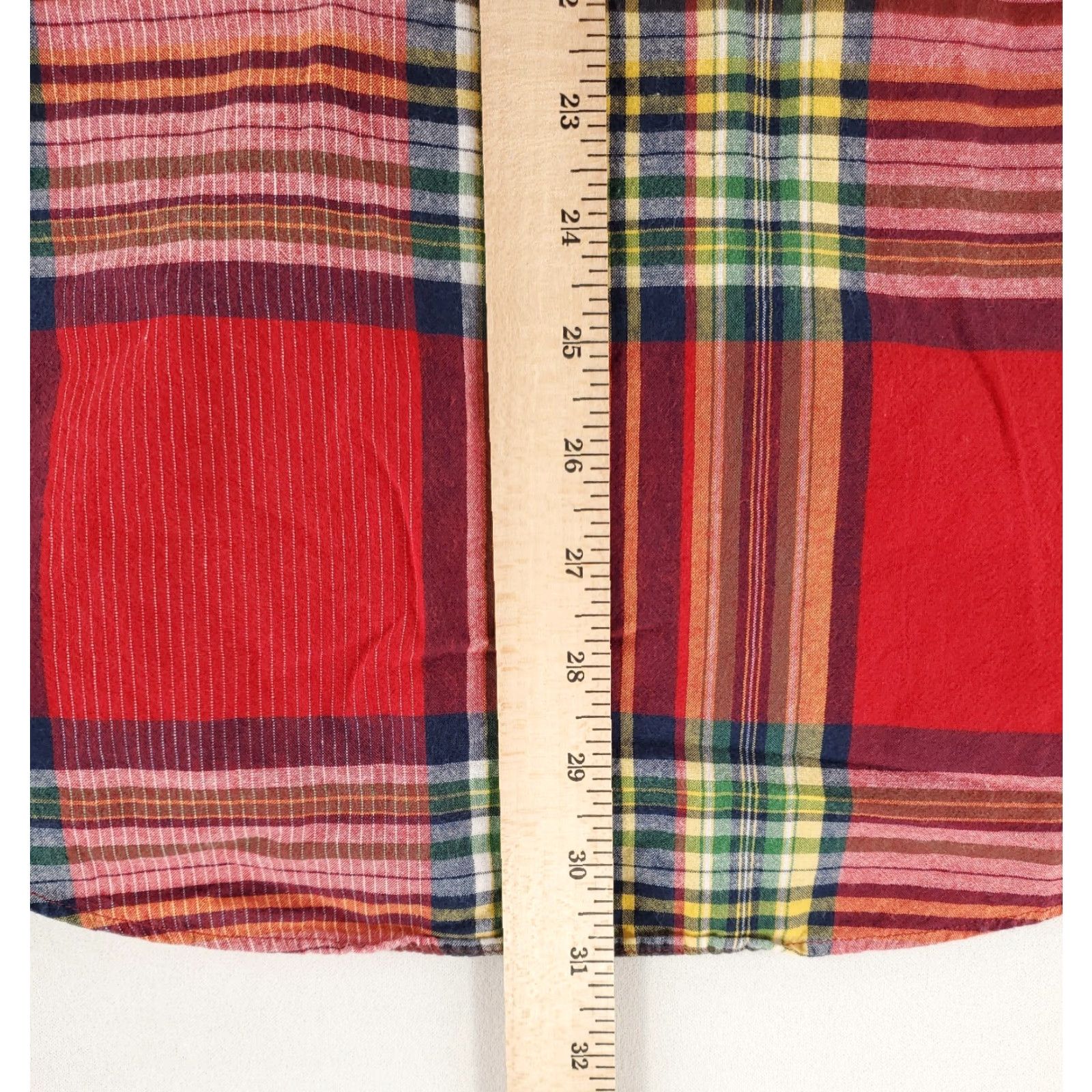 Polo Ralph Lauren Polo Ralph Lauren Button-Up Shirt Plaid Red Long Sleeve Mens XL Epaulets Button Up Shirt Red XL Mens Size US XL / EU 56 / 4 - 6 Thumbnail