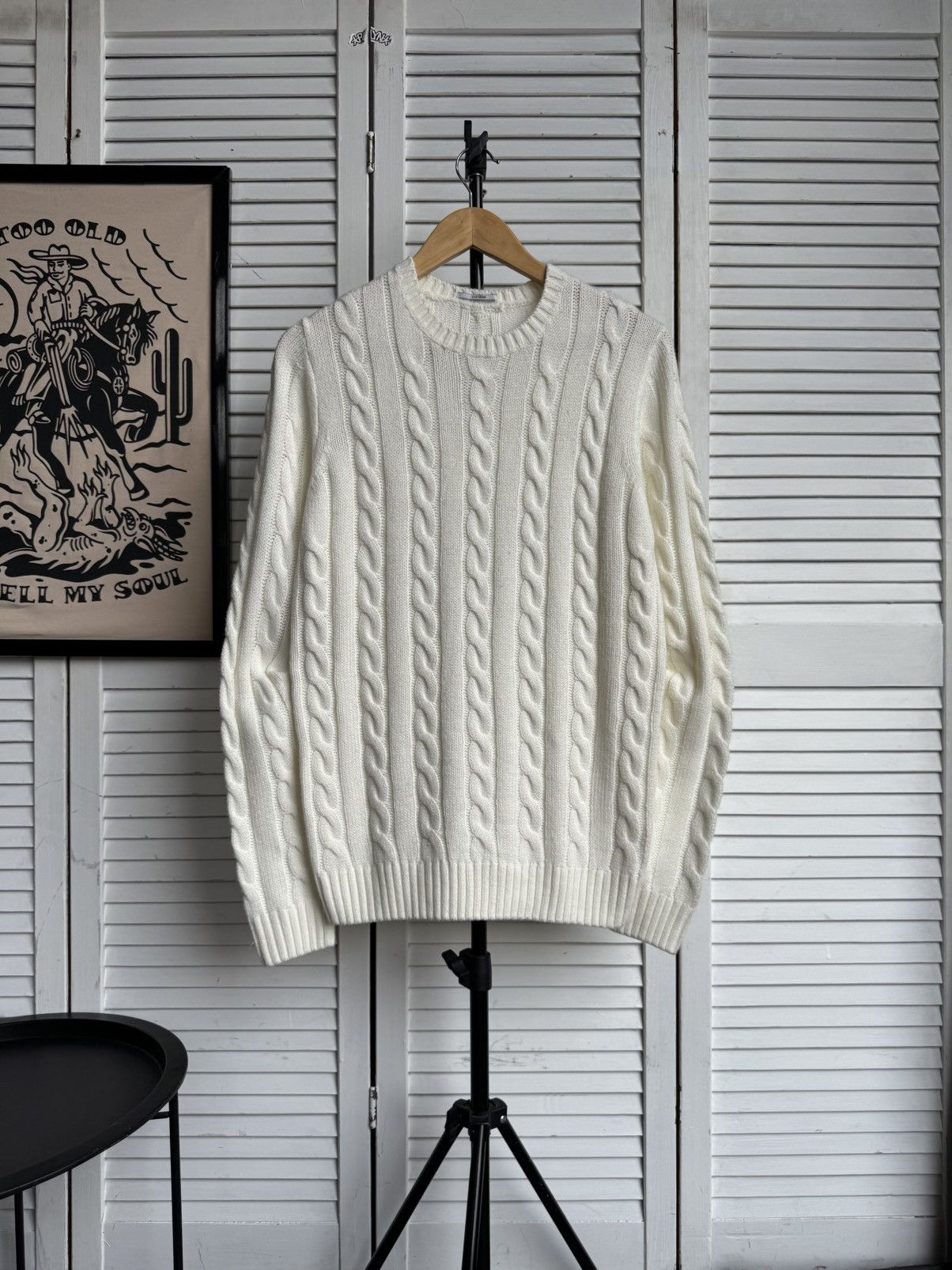 Polo Ralph Lauren Polo Ralph Lauren Style Cable Knit Wool Blend White Sweater Size US S / EU 44-46 / 1 - 3 Thumbnail