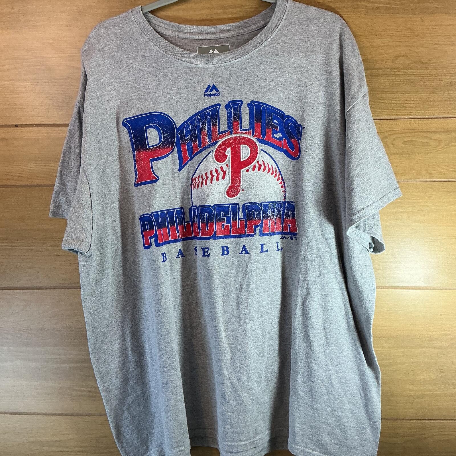 Majestic Majestic Philadelphia Phillies Baseball Tee Gray XL 2022 Size US XL / EU 56 / 4 - 1 Thumbnail