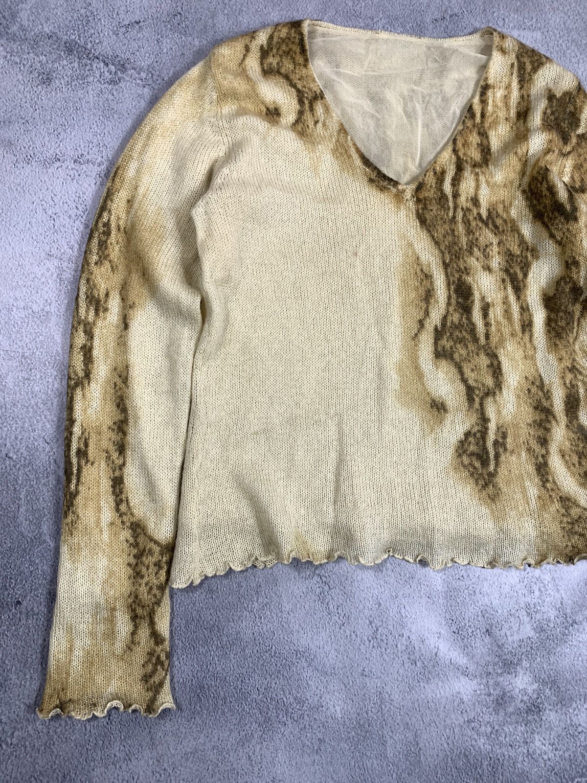Japanese Brand × Vintage Vintage Y2K Japanese abstract sweater opium size M/L Size M / US 6-8 / IT 42-44 - 2 Thumbnail