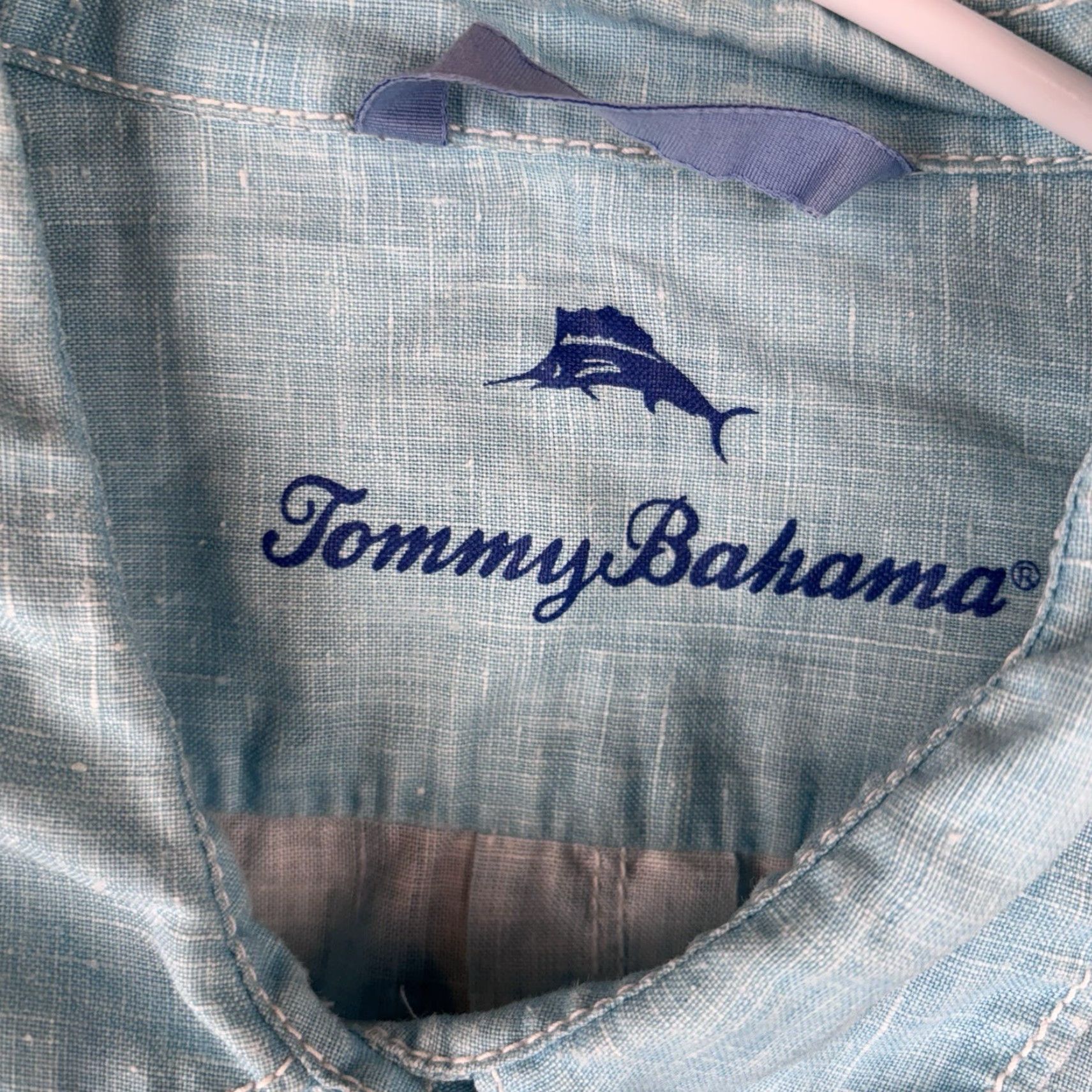 Tommy Bahama Tommy Bahama Shirt Mens L Teal Aqua 100% Linen Button-Up Long Sleeve Beach Relaxed Casual Size US L / EU 52-54 / 3 - 2 Thumbnail