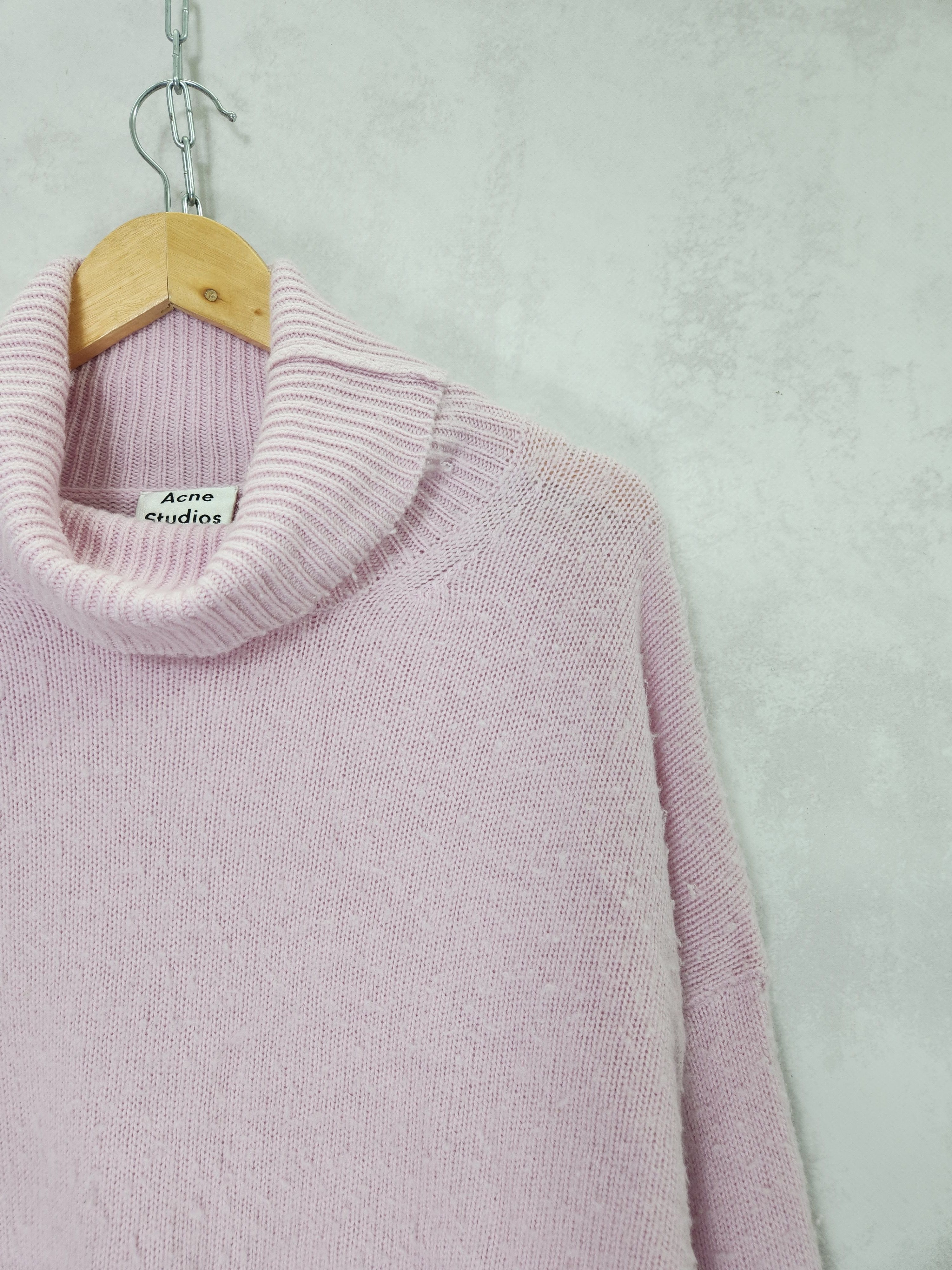 Acne Studios Rare Acne Studio Nyran Wool cshmere high neck pink sweater Size US XXL / EU 58 / 5 - 7 Thumbnail