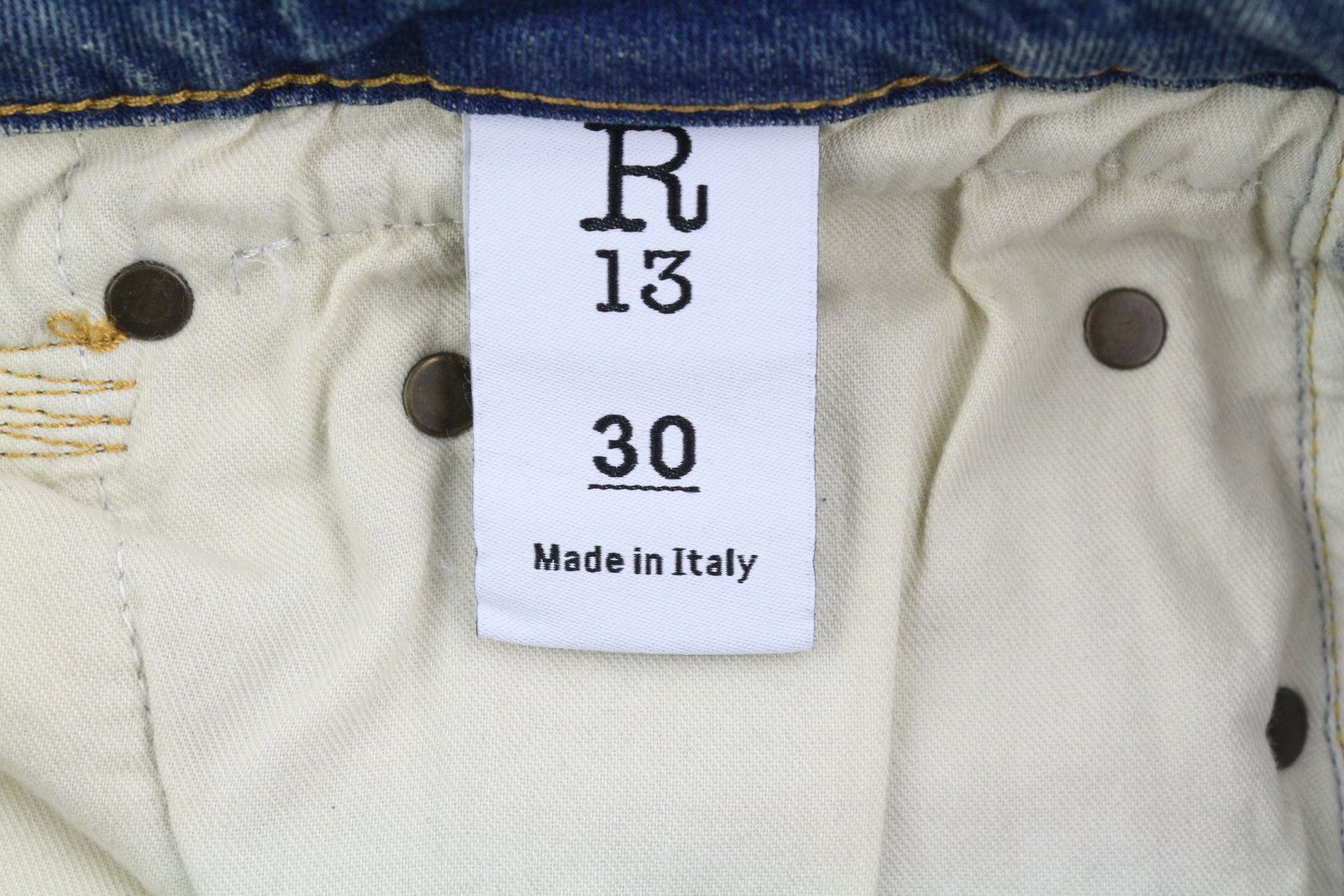 R13 BOY STRAIGHT 30 Cropped Ankle Washed Kelly 84447 Size 30" / US 8 / IT 44 - 9 Thumbnail