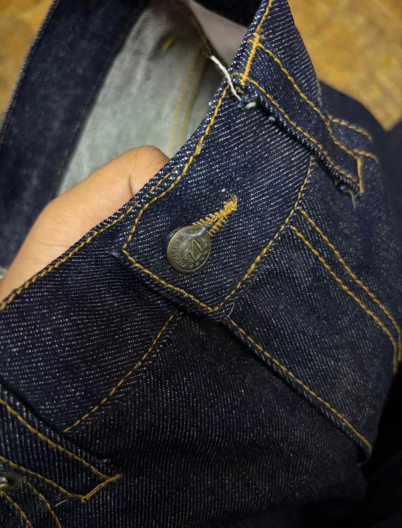 Jean × Vintage NOUGHTIES RAW DENIM Size US 34 / EU 50 - 6 Thumbnail