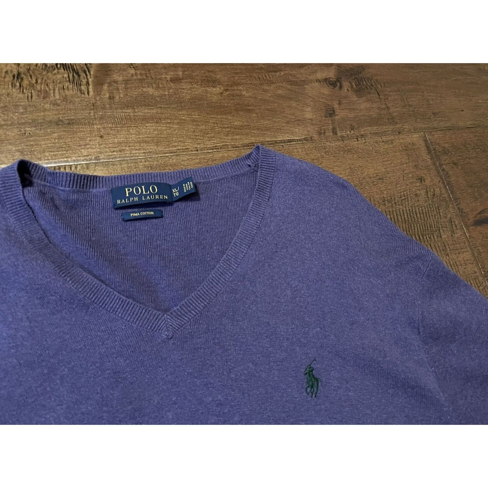 Polo Ralph Lauren x2 Polo Ralph Lauren Pima Cotton V-Neck Pullover Sweaters Mens XLarge XL Multicolor Size US XL / EU 56 / 4 - 2 Thumbnail