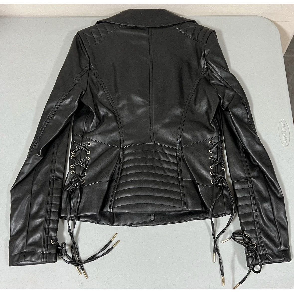 Guess Guess Black Leather Moto Jacket Coat Outerwear Size S 🖤⛓️ Size S / US 4 / IT 40 - 6 Thumbnail