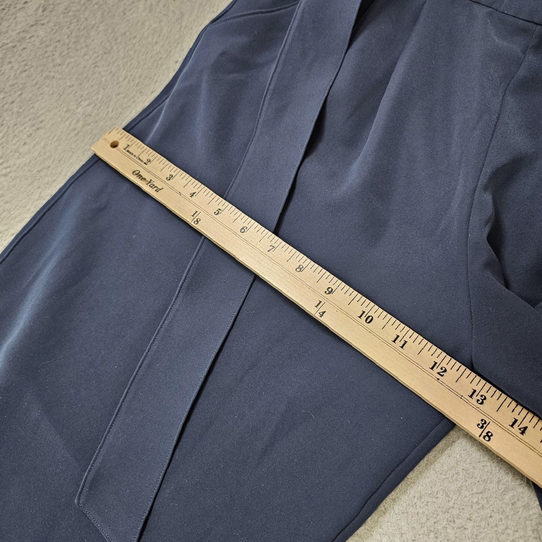 Lululemon Lululemon Noir Pants Blue 26x30 Stretch High Rise Wide Leg Wrinkle Free Career Size 28" / US 6 / IT 42 - 4 Thumbnail