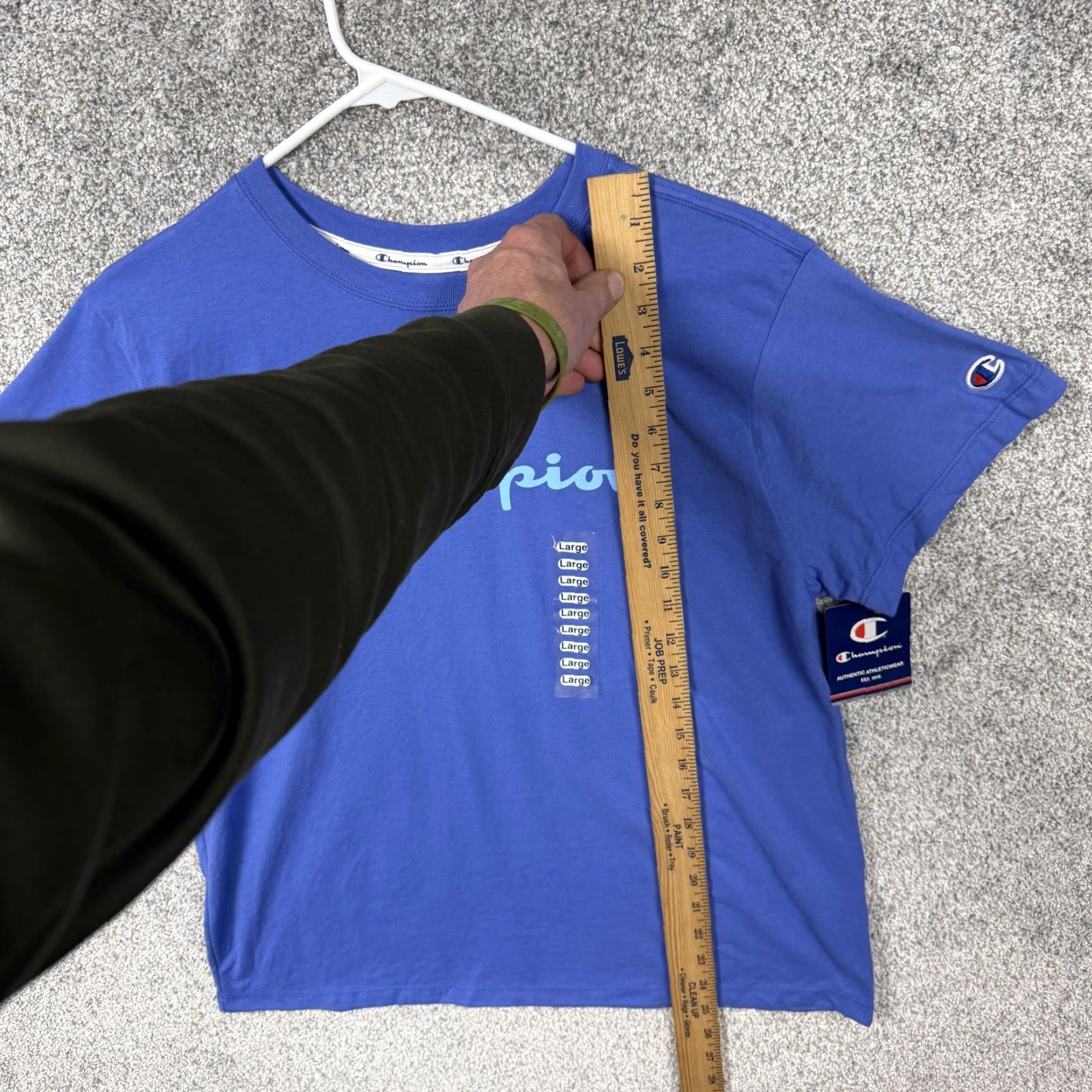 Champion Champion Shirt Mens Large Blue Classic Tee Script Logo Athletic Casual Graphic Shirt Size US L / EU 52-54 / 3 - 2 Thumbnail