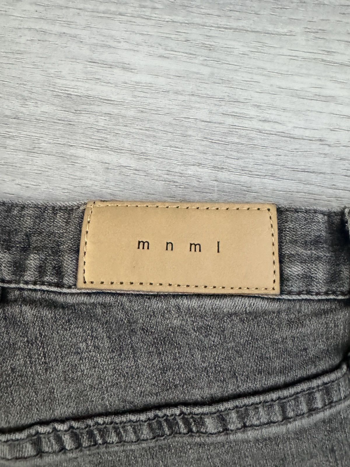 MNML Mnml Grey Slim Denim Jeans Size US 31 - 4 Thumbnail
