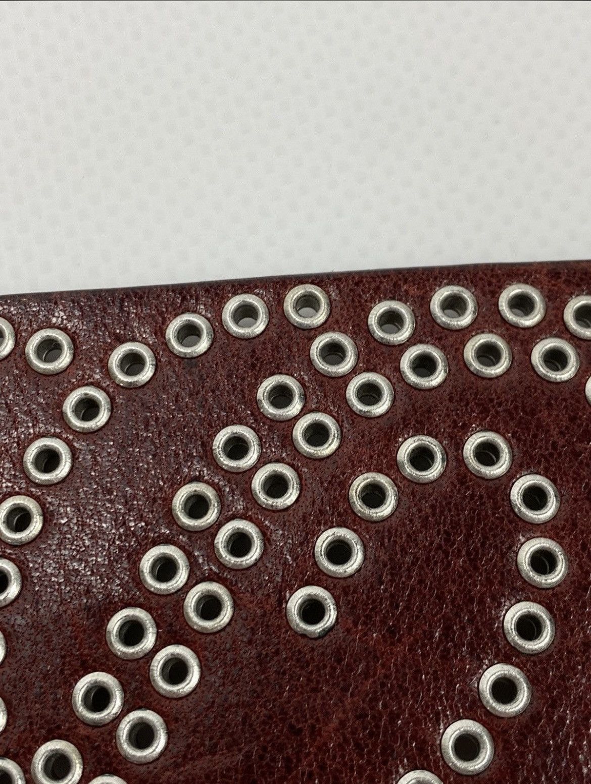Diesel Studded Diesel Horseshoe Cowboy Western Big Leather Size 34 - 22 Thumbnail