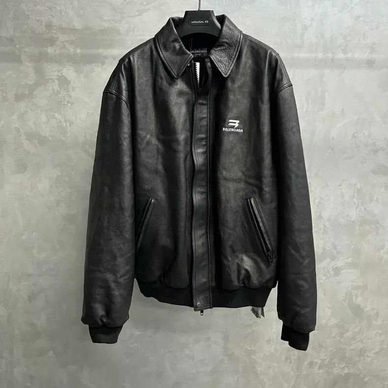 ●送料込●BALENCIAGA●Cropped ロゴ moto ジャケット shopbring_3225a190006