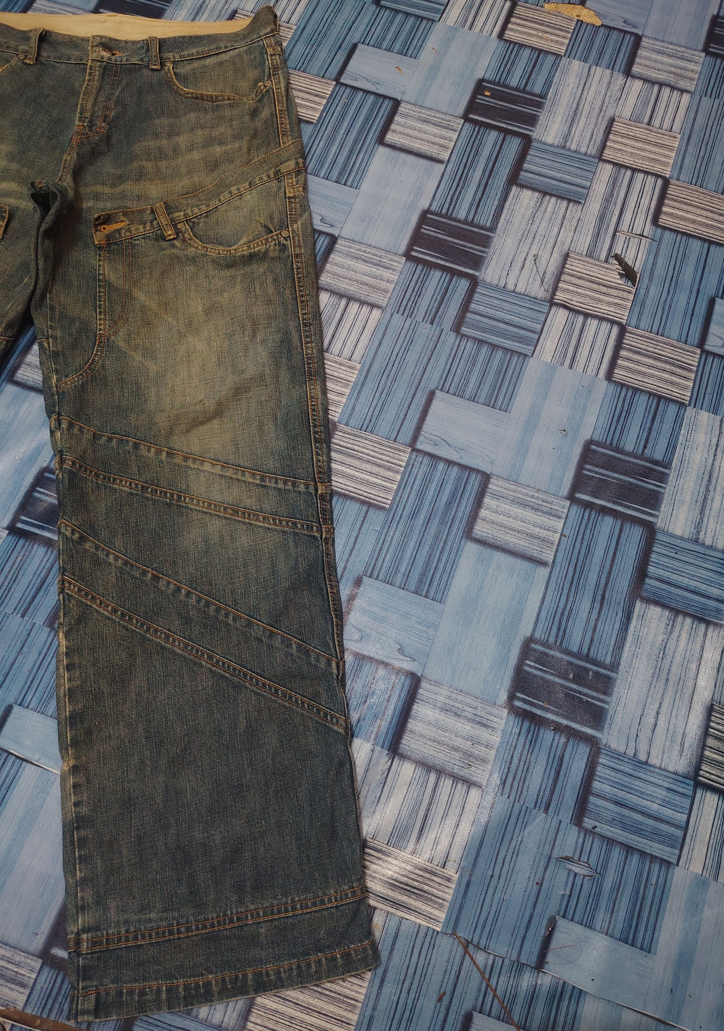Who Decides War Rare Double Waist Japanese Incredible Distressed Baggy Style Size US 34 / EU 50 - 4 Thumbnail