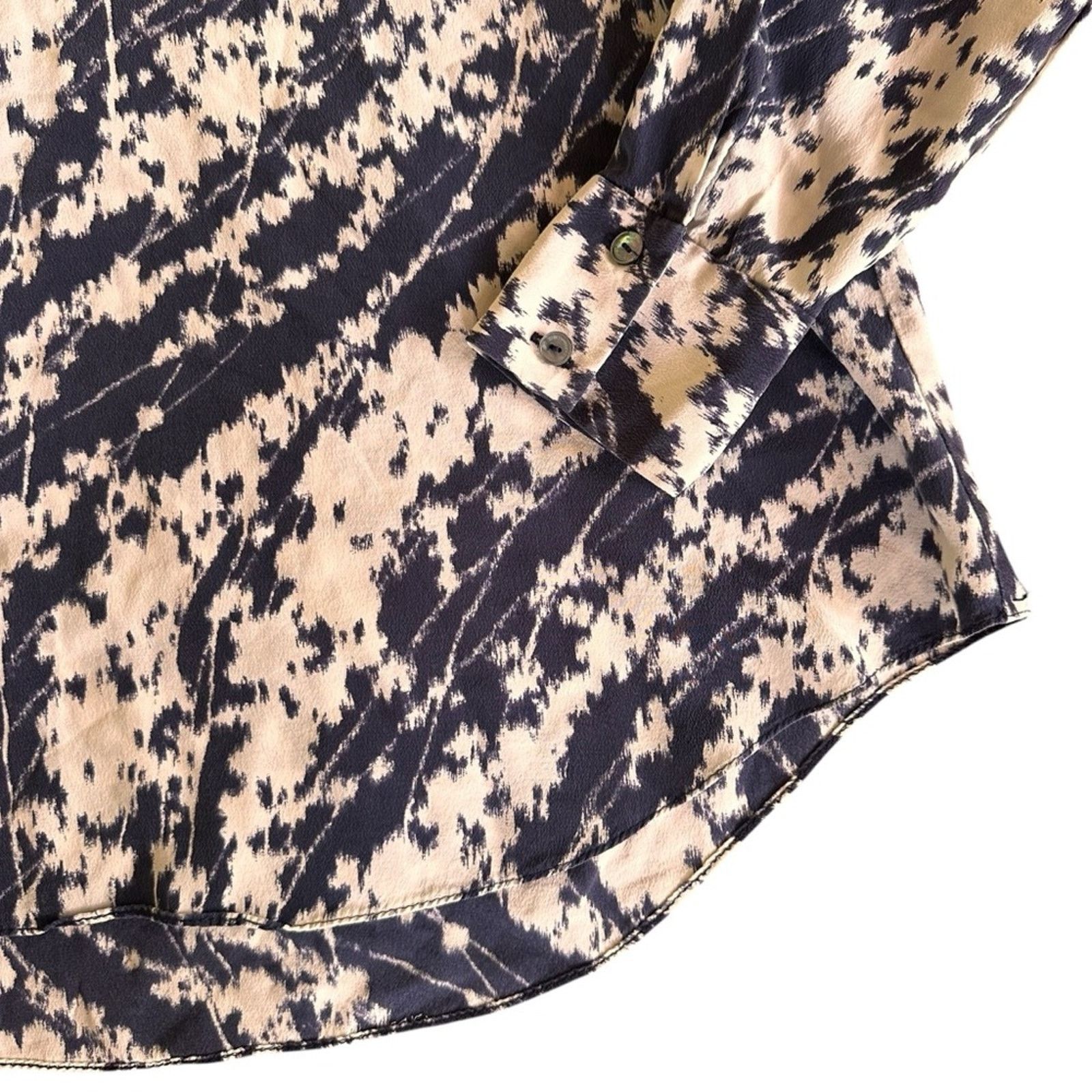Elizabeth and James Elizabeth & James Silk Neck Bow Blouse – Blue/White Size XS / US 0-2 / IT 36-38 - 9 Thumbnail