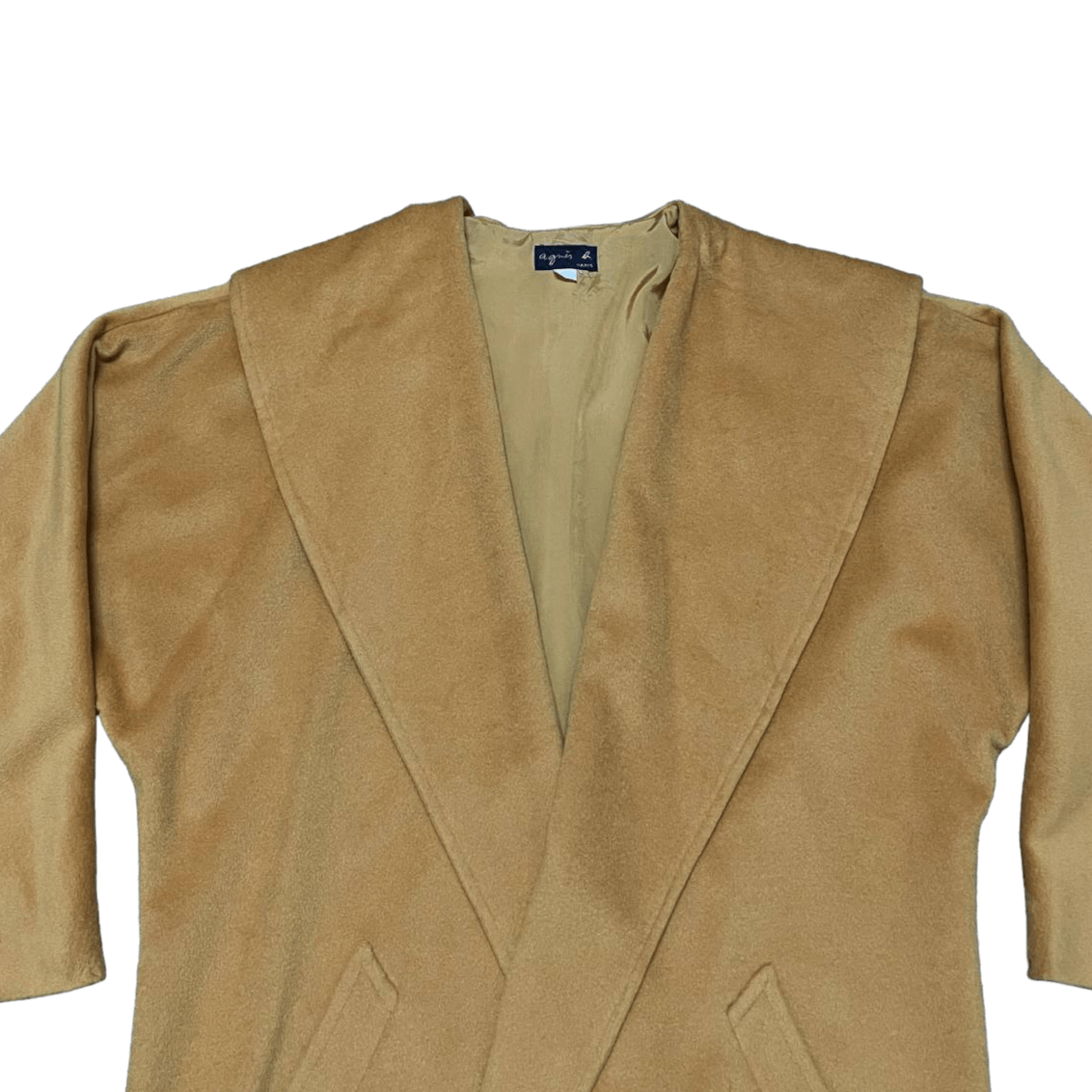 agnes b. Vintage Agnes B. Wool Coat Buttonless Size M / US 6-8 / IT 42-44 - 3 Thumbnail