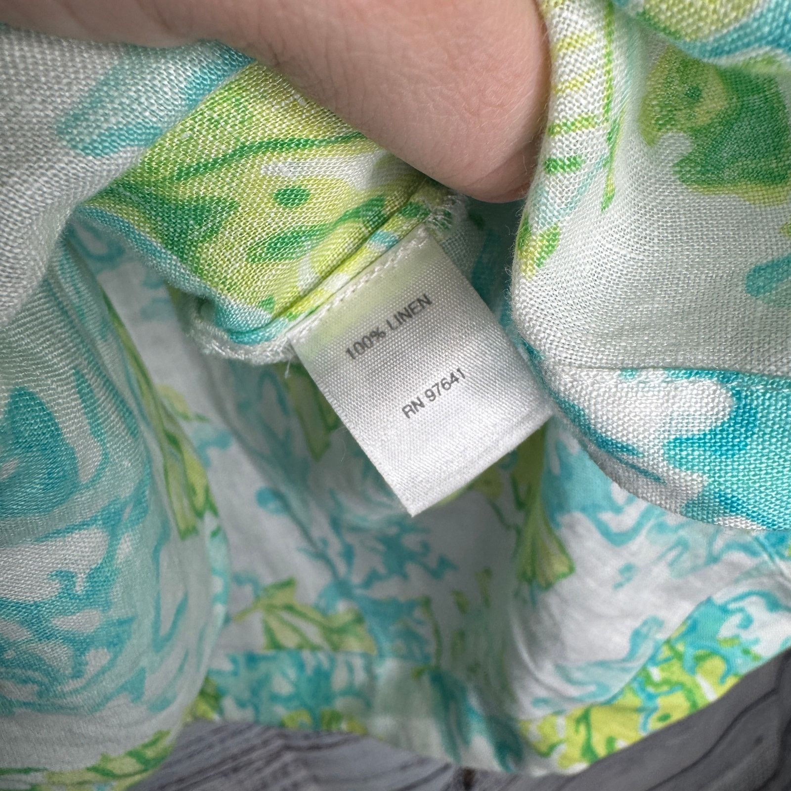 J. Jill J. Jill Love Linen 100% Linen Tunic Top Coral Turtle Print M Size M / US 6-8 / IT 42-44 - 4 Thumbnail